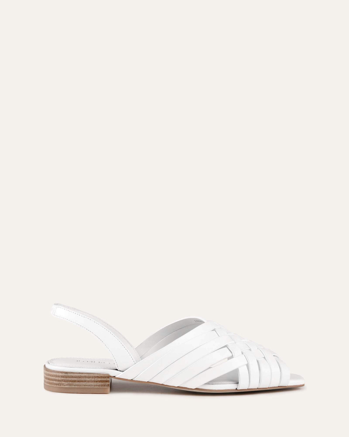 ELLIE CASUAL FLATS WHITE LEATHER