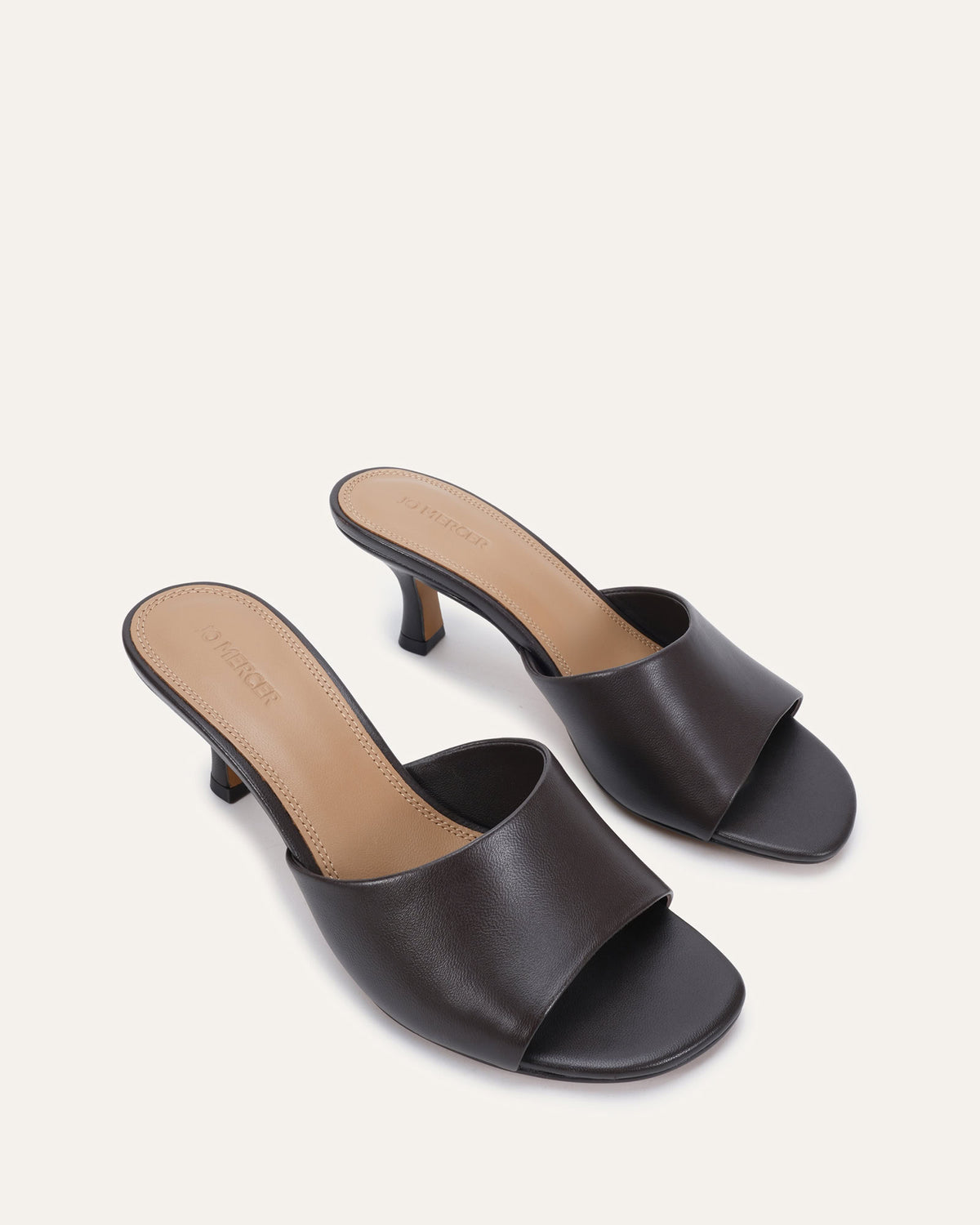ELMA LOW SANDALS MULE CHOCOLATE LEATHER