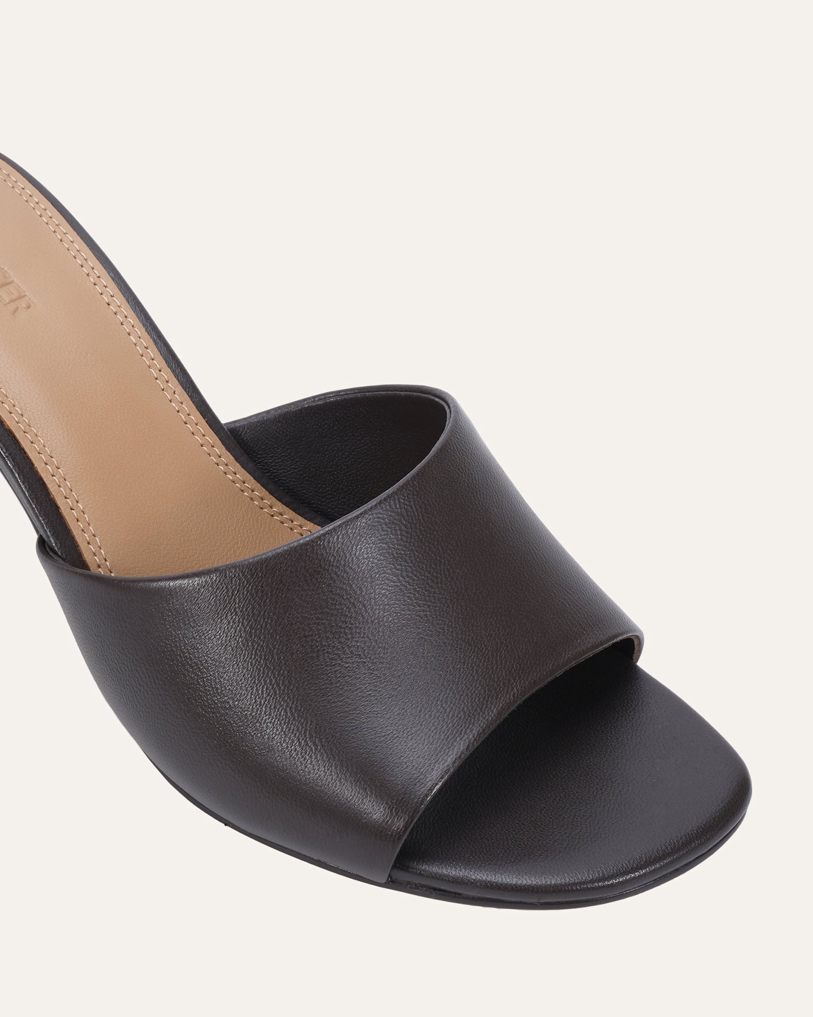 ELMA LOW SANDALS MULE CHOCOLATE LEATHER image