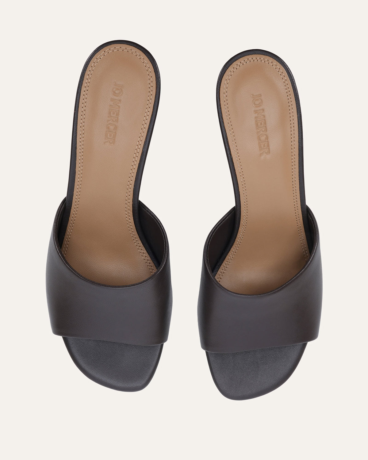 ELMA LOW SANDALS MULE CHOCOLATE LEATHER