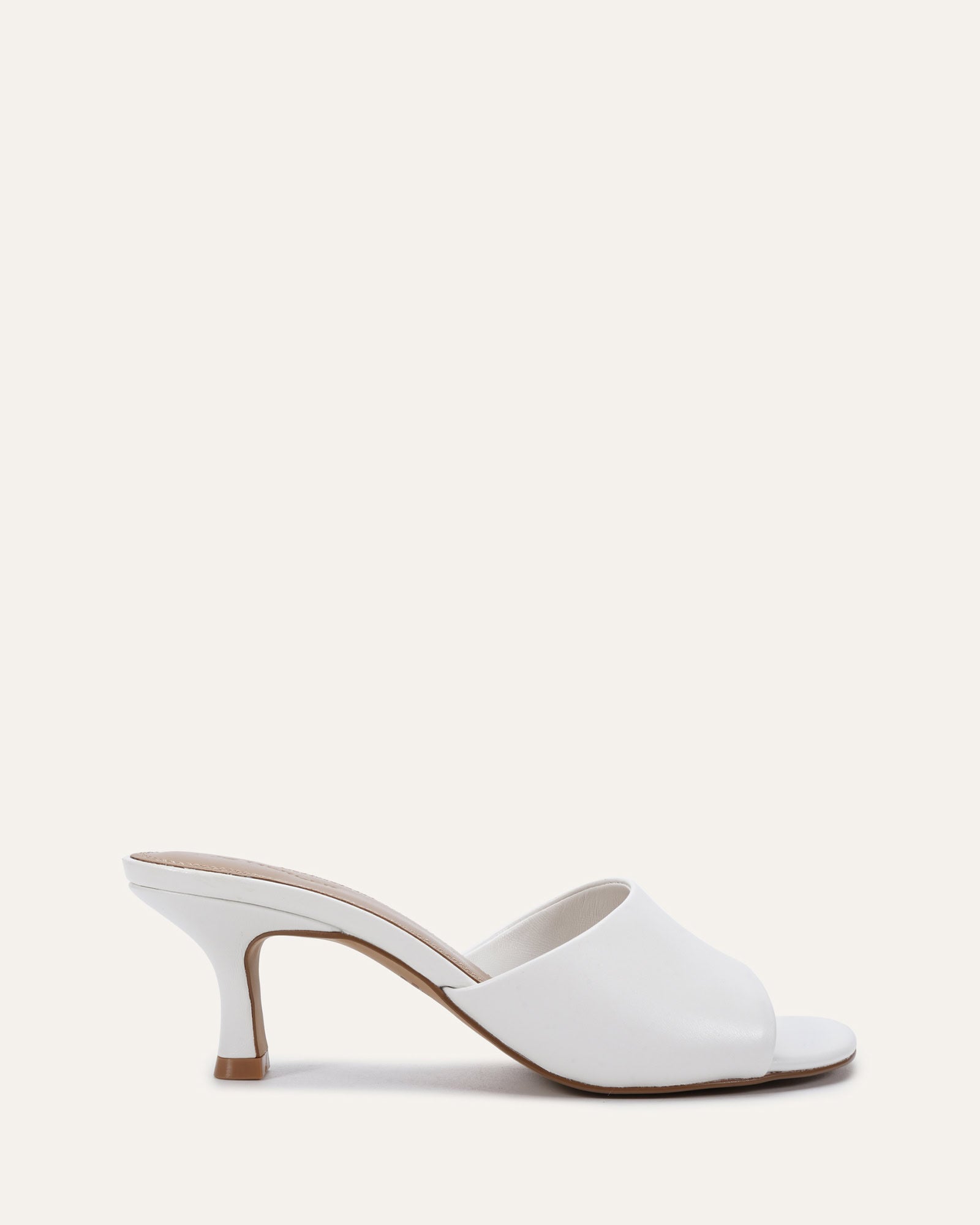 ELMA LOW SANDALS MULE MILK WHITE LEATHER image
