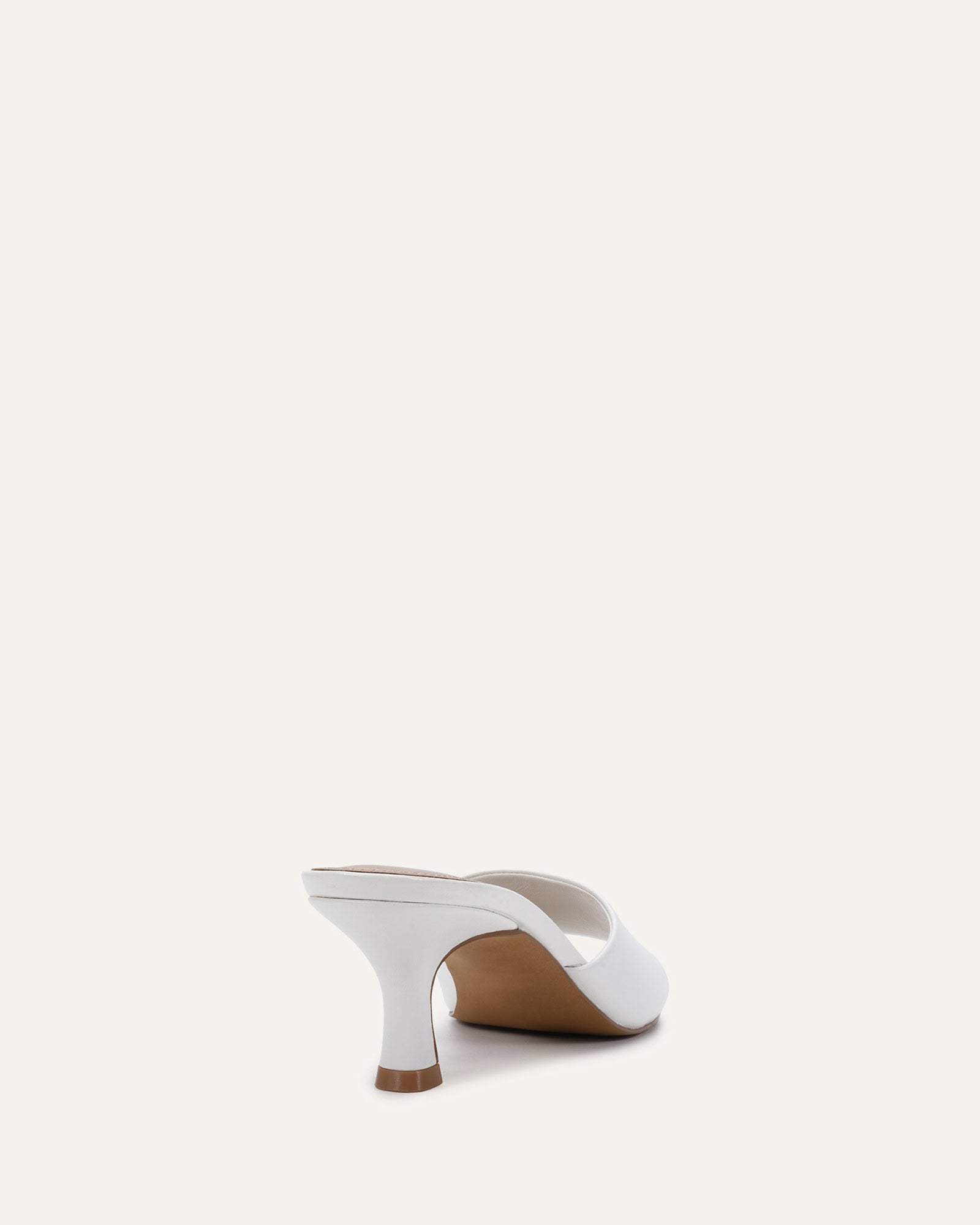 ELMA LOW SANDALS MULE MILK WHITE LEATHER image