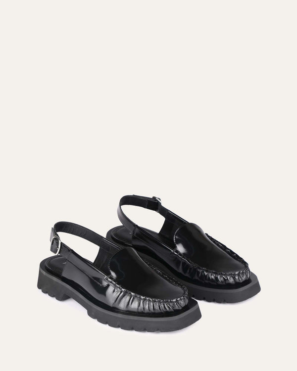 EMERSON LOAFERS BLACK BOX LEATHER - Jo Mercer
