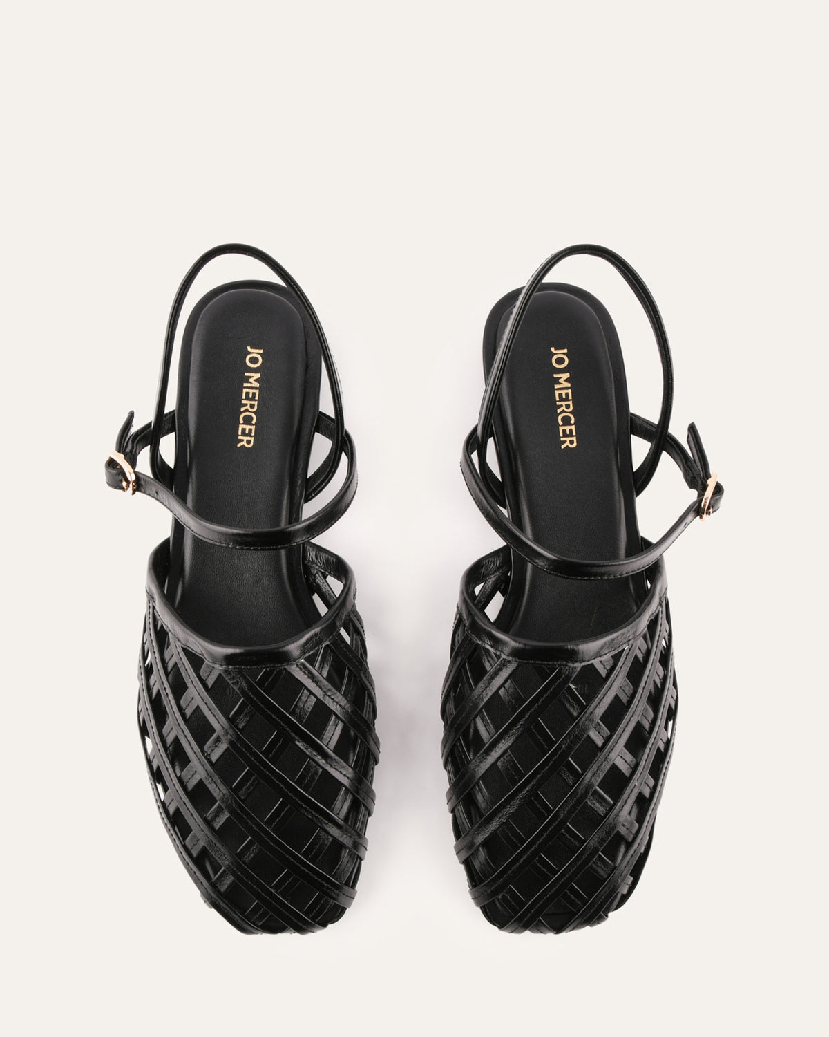 EROS CASUAL FLATS BLACK LEATHER