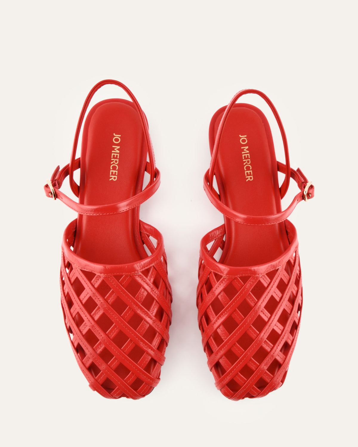 EROS CASUAL FLATS RED LEATHER