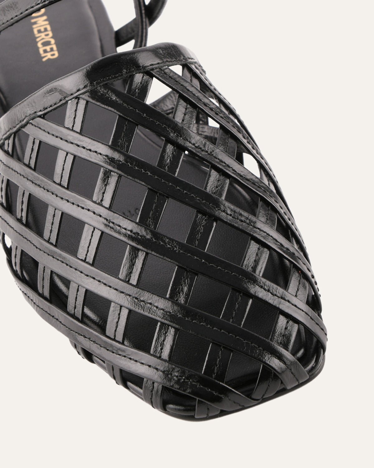 EROS CASUAL FLATS BLACK LEATHER