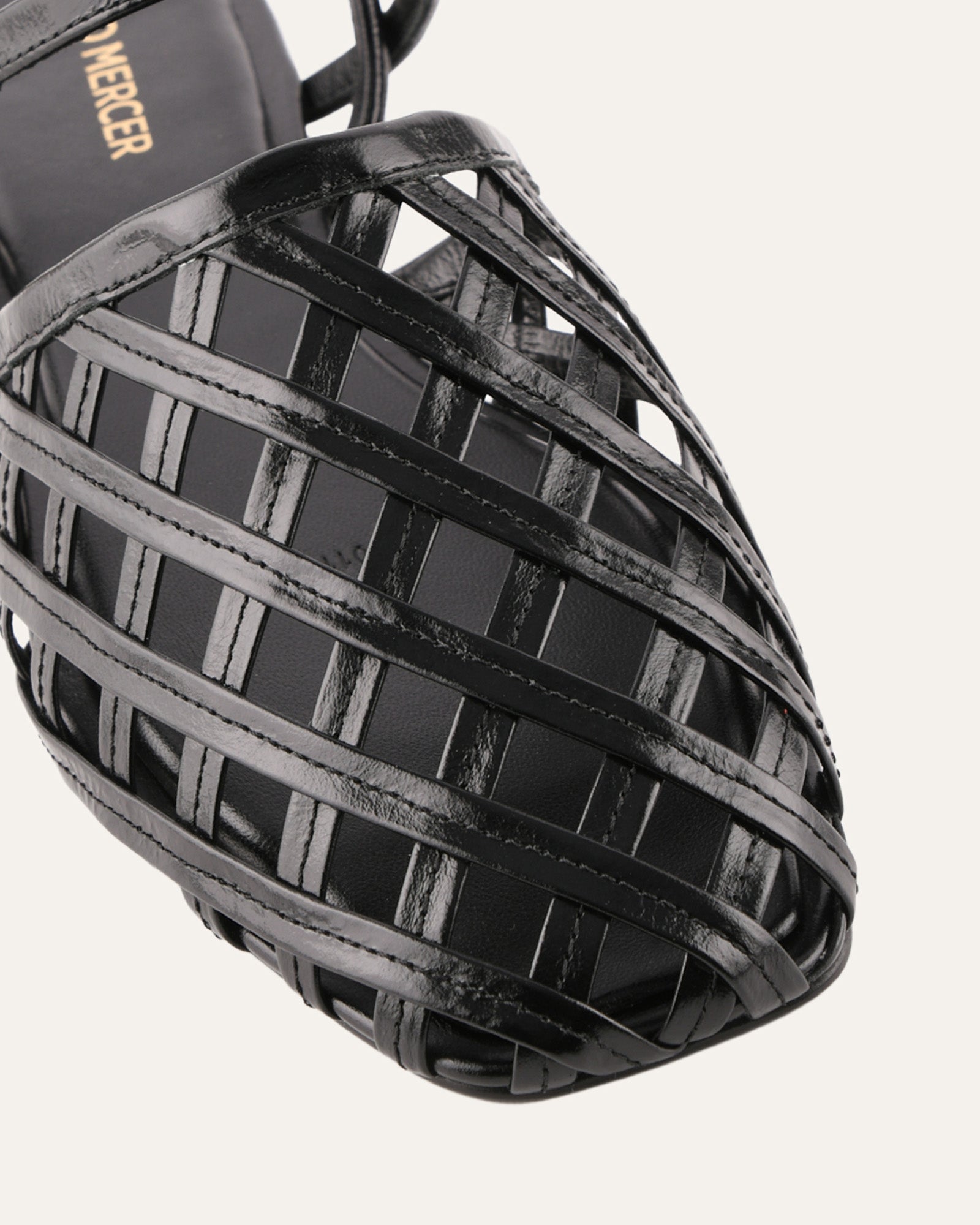 EROS CASUAL FLATS BLACK LEATHER image