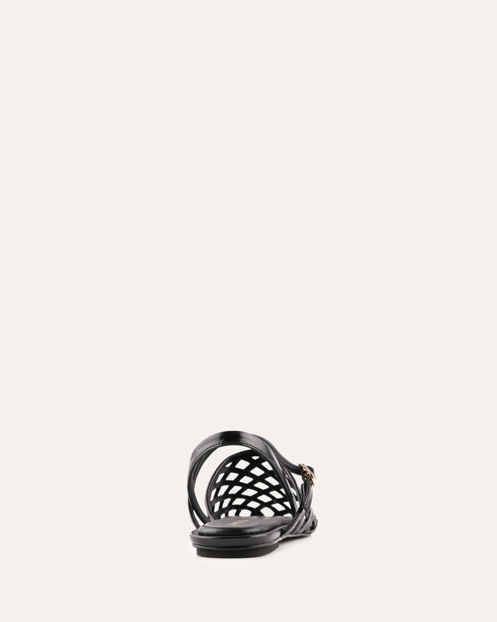 EROS CASUAL FLATS BLACK LEATHER image