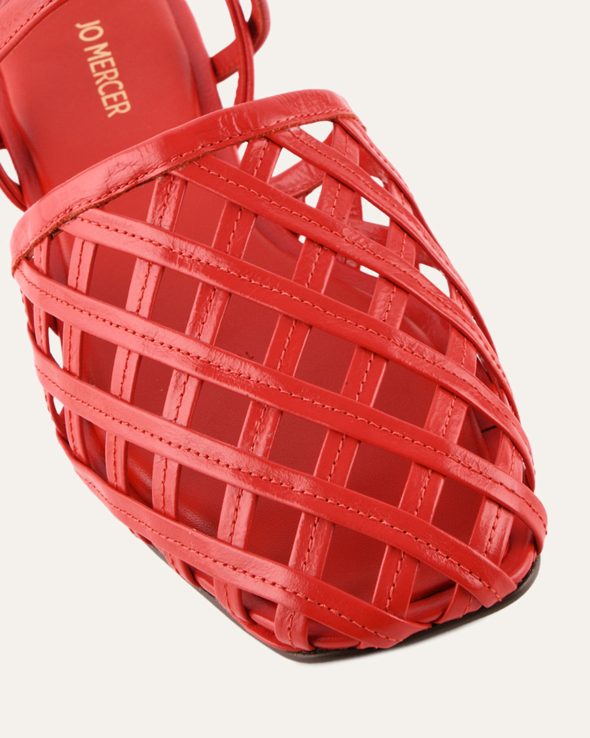 EROS CASUAL FLATS RED LEATHER