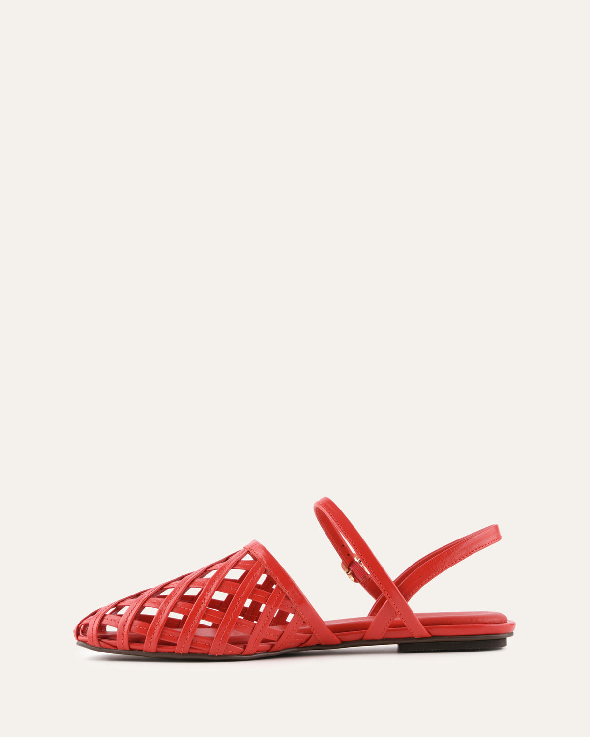 EROS CASUAL FLATS RED LEATHER