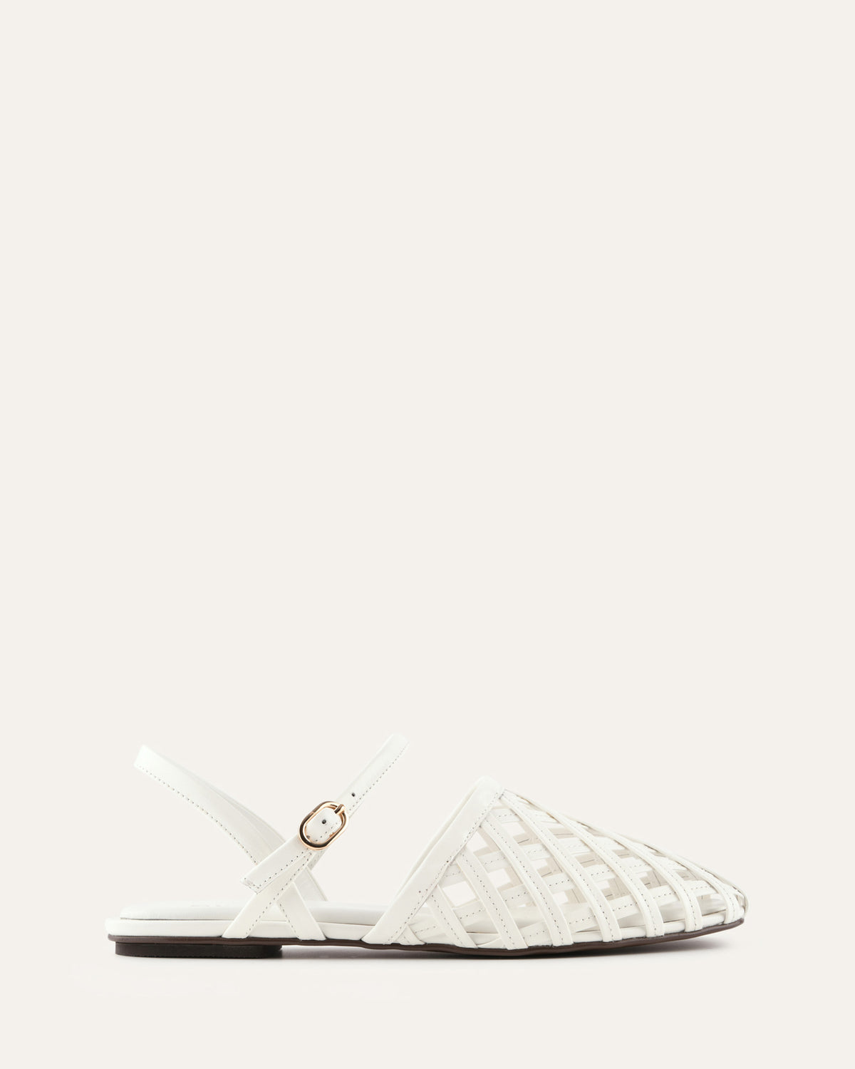 EROS CASUAL FLATS WHITE LEATHER
