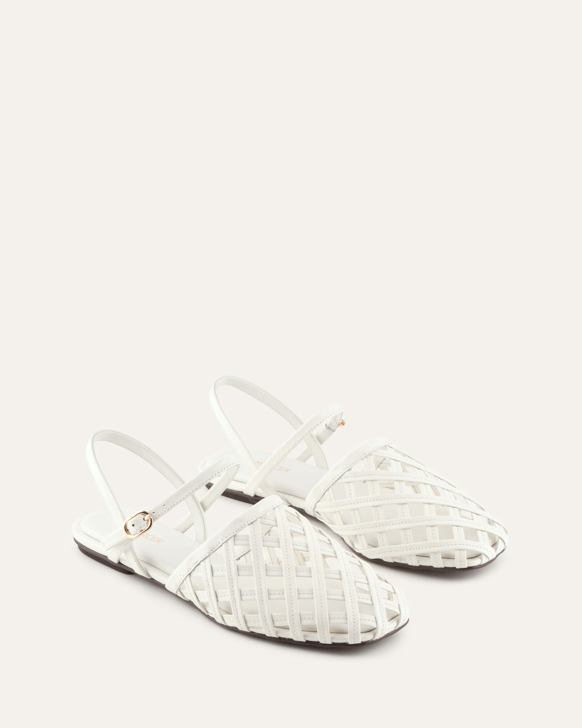 EROS CASUAL FLATS WHITE LEATHER