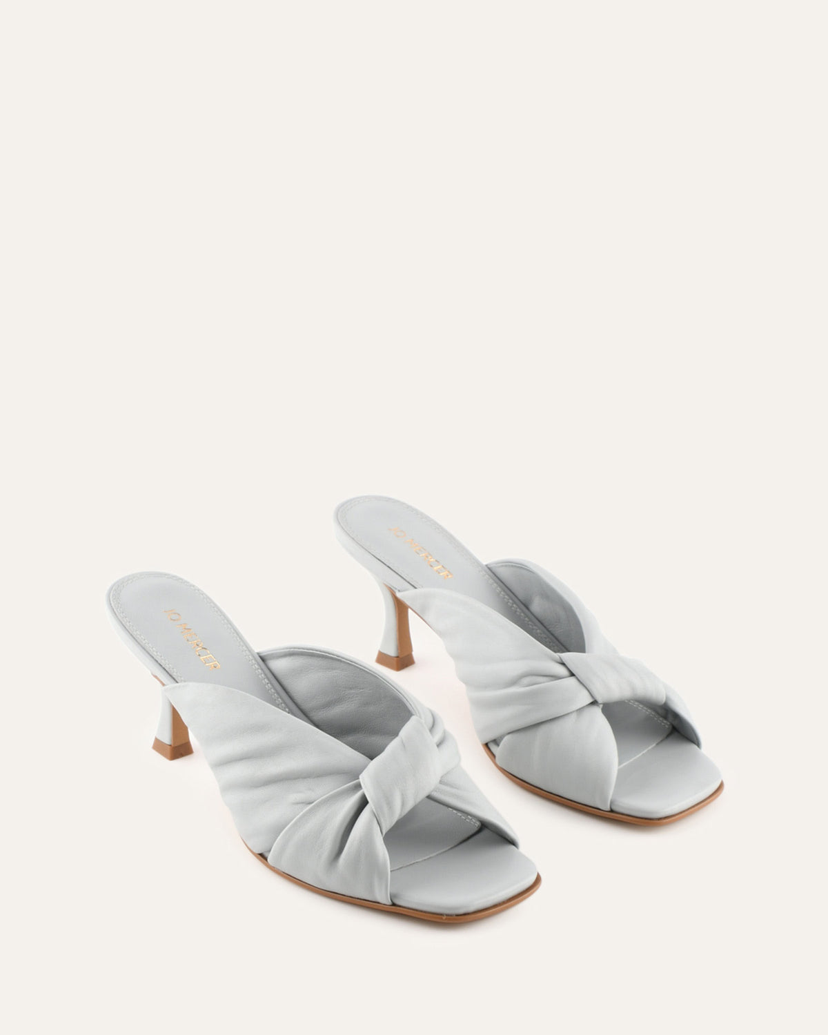 ESSENCE MID HEEL SANDALS DUSK BLUE LEATHER