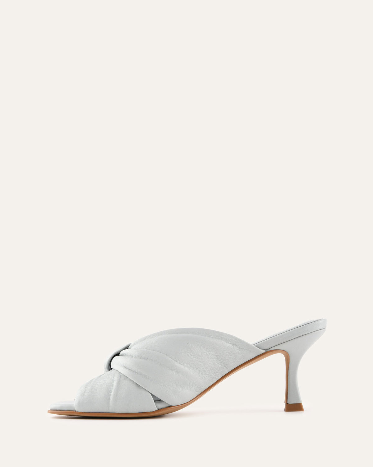 ESSENCE MID HEEL SANDALS DUSK BLUE LEATHER