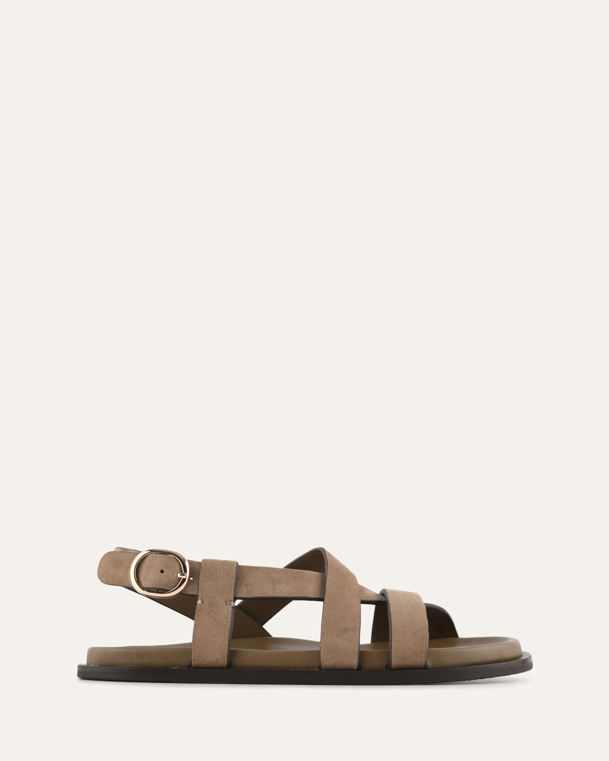 FALCON FLAT SANDALS LATTE SUEDE
