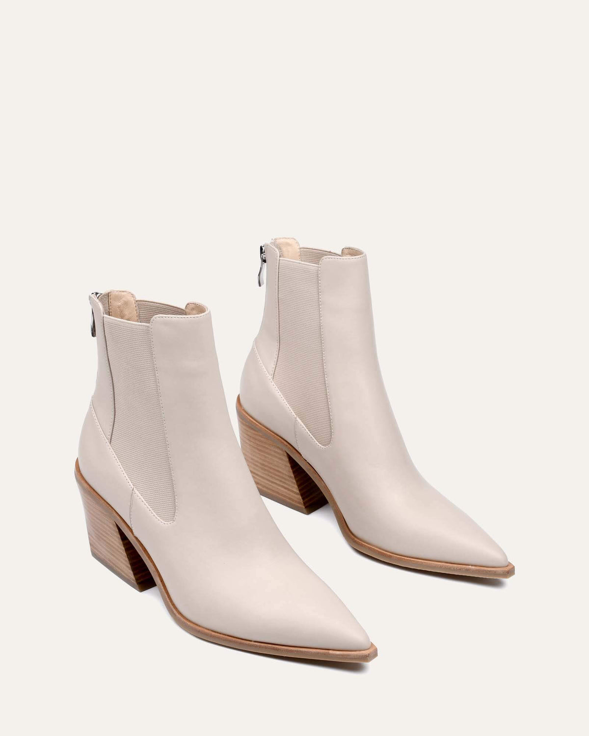 FEIST MID ANKLE BOOTS BONE LEATHER
