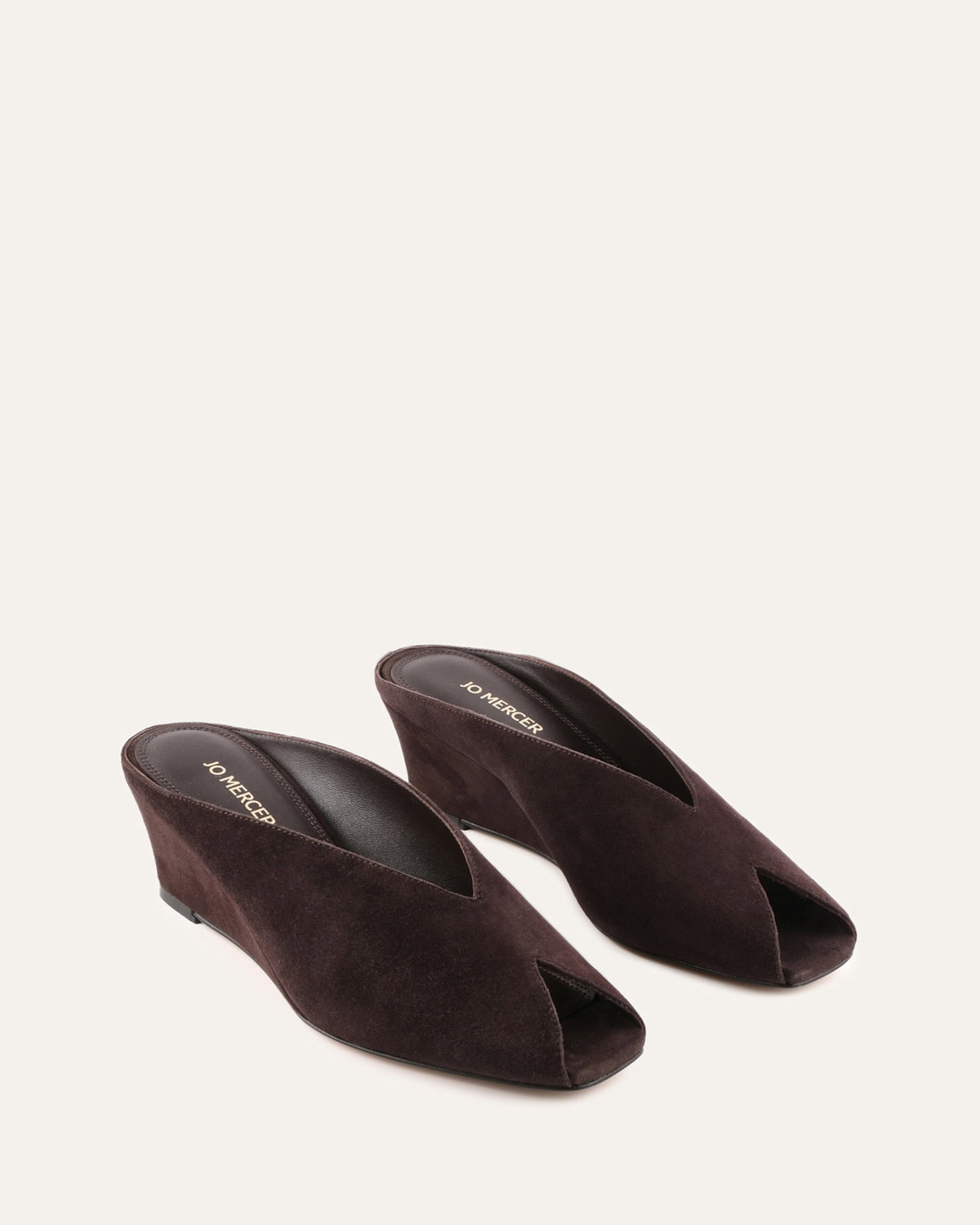 FERRIS MID HEEL SANDALS BITTER CHOC SUEDE
