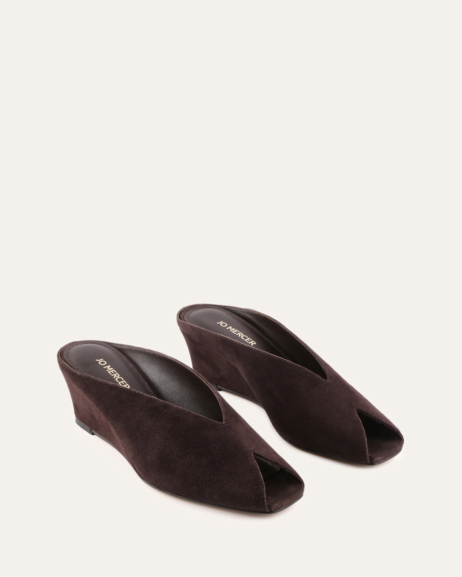FERRIS MID HEEL SANDALS BITTER CHOC SUEDE image