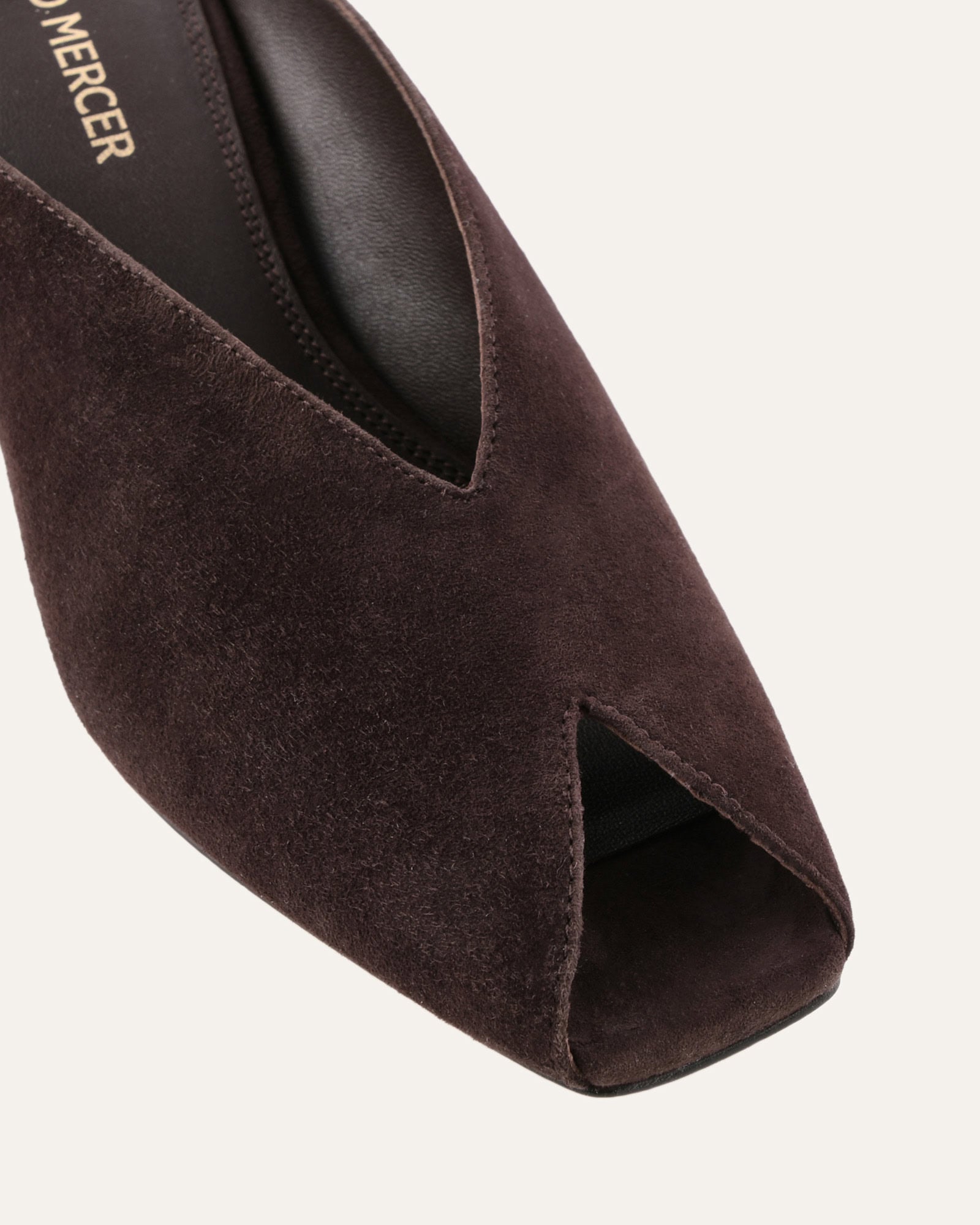 FERRIS MID HEEL SANDALS BITTER CHOC SUEDE image