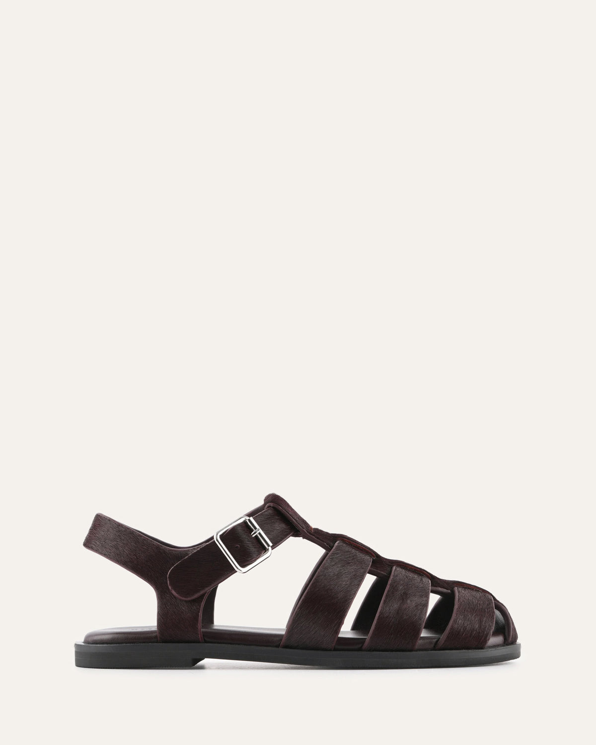 FINN FLAT SANDALS MERLOT LEATHER