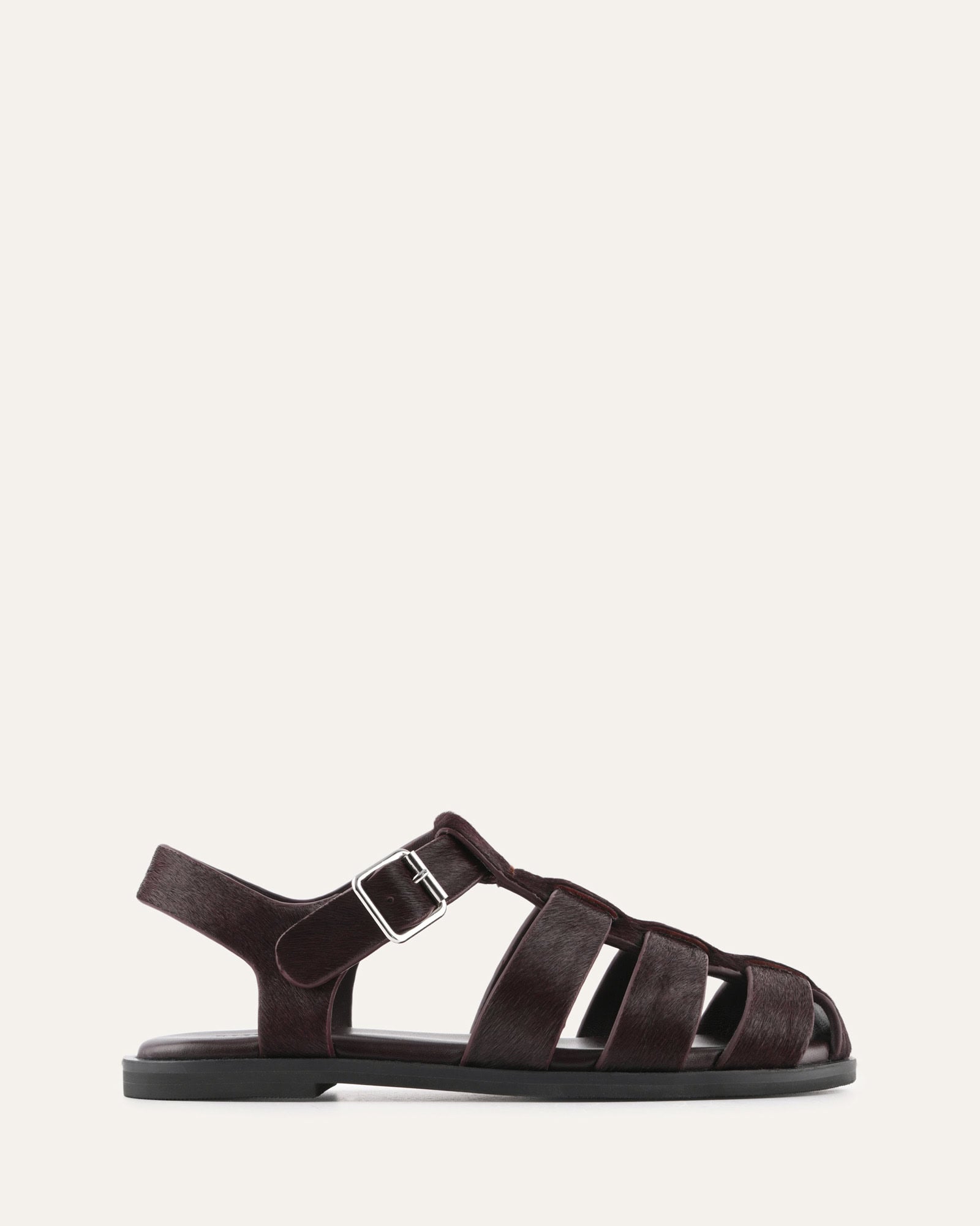 FINN FLAT SANDALS MERLOT LEATHER image