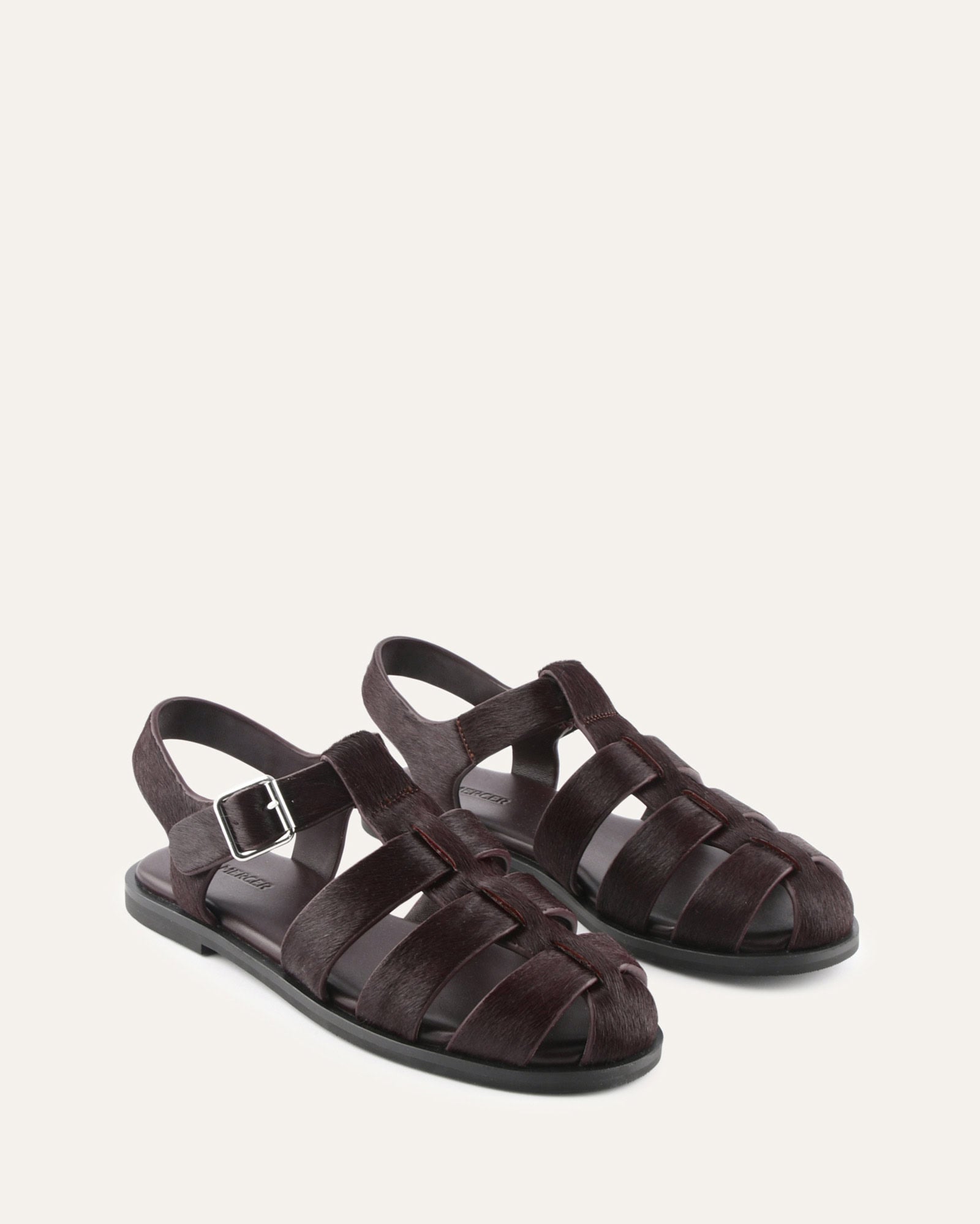 FINN FLAT SANDALS MERLOT LEATHER image