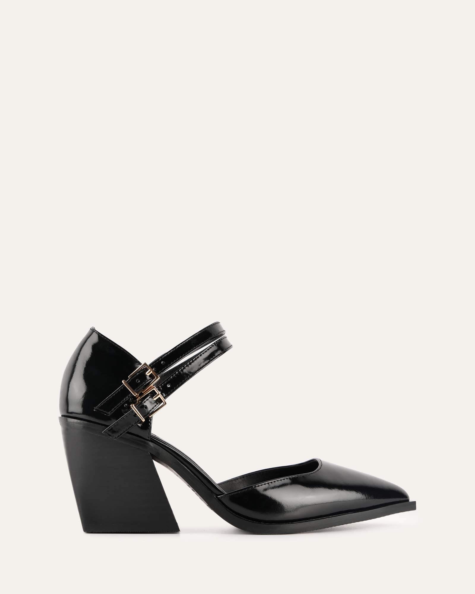 Black medium heel shoes Clearance