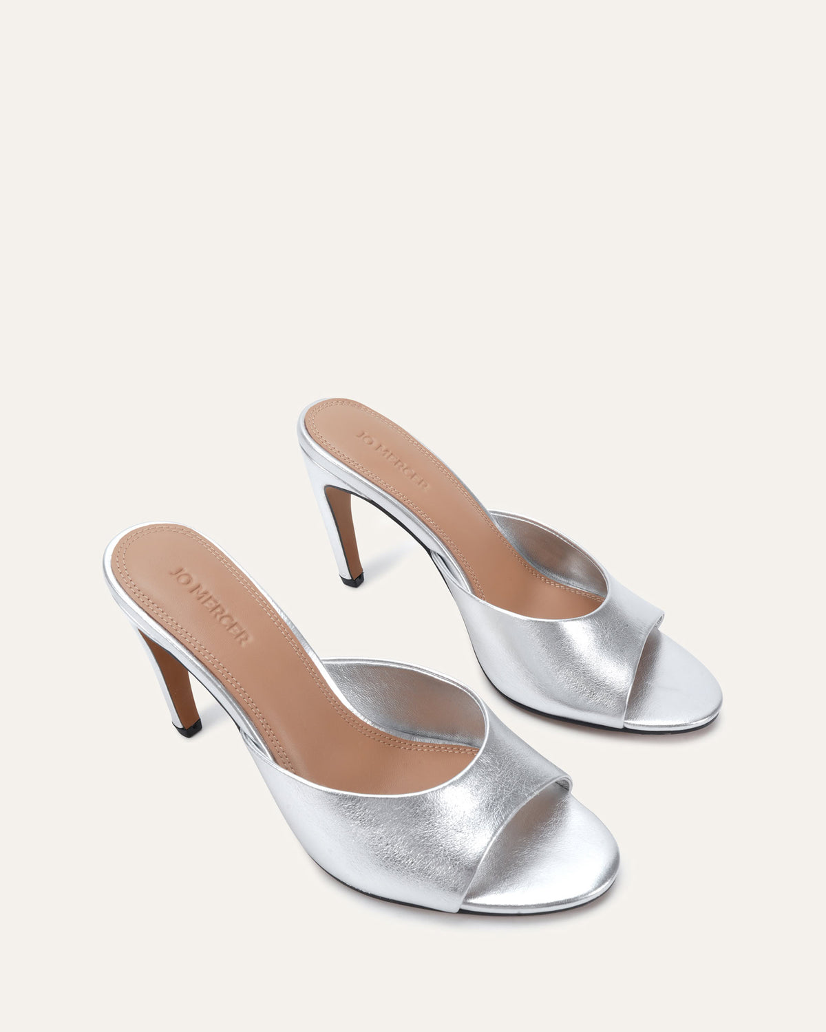 FLORENCE HIGH SANDALS SILVER LEATHER