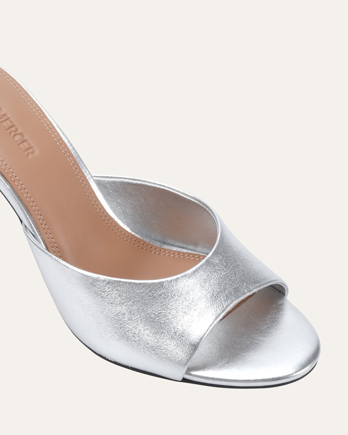 FLORENCE HIGH SANDALS SILVER LEATHER