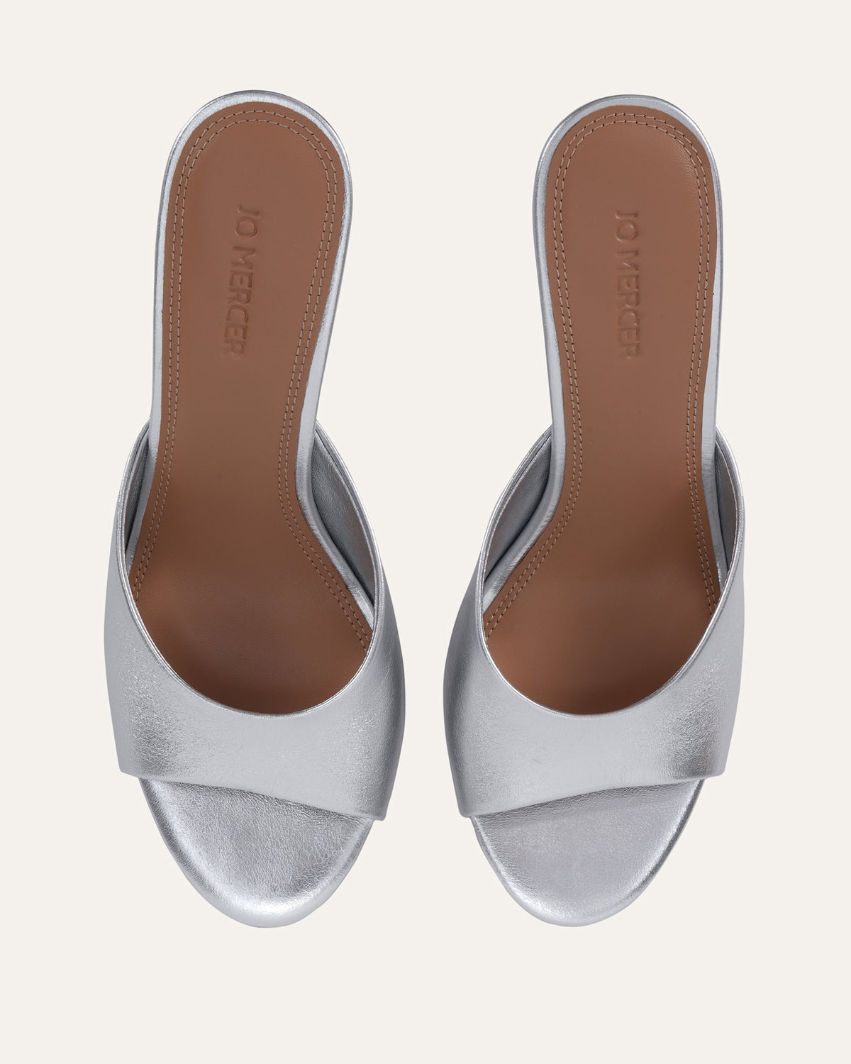 FLORENCE HIGH SANDALS SILVER LEATHER
