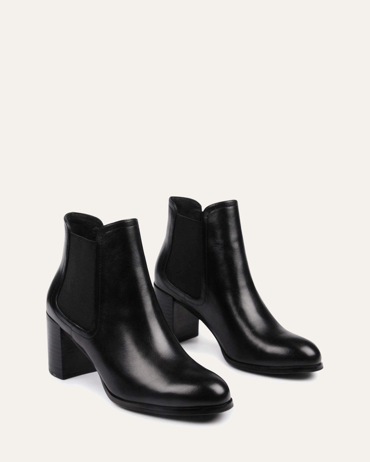 FRANCO MID ANKLE BOOTS BLACK LEATHER