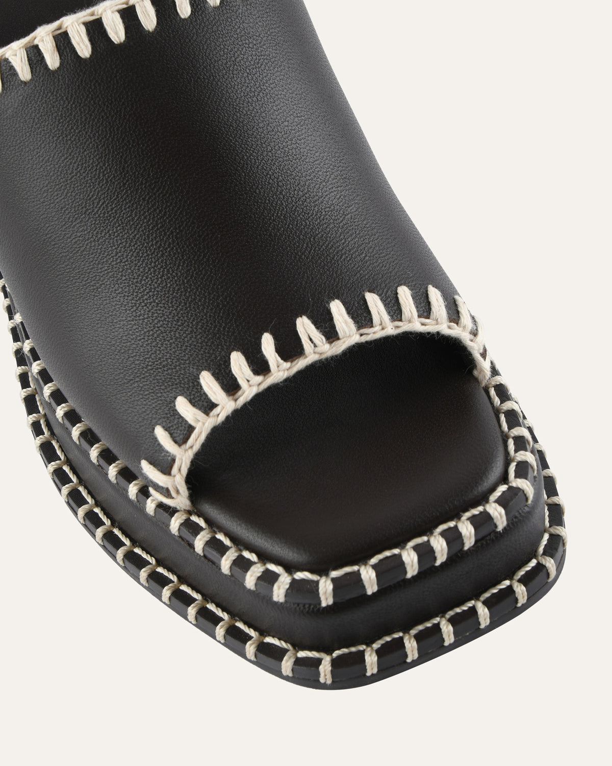 FRANKIE HIGH WEDGE SANDALS BITTER CHOC LEATHER