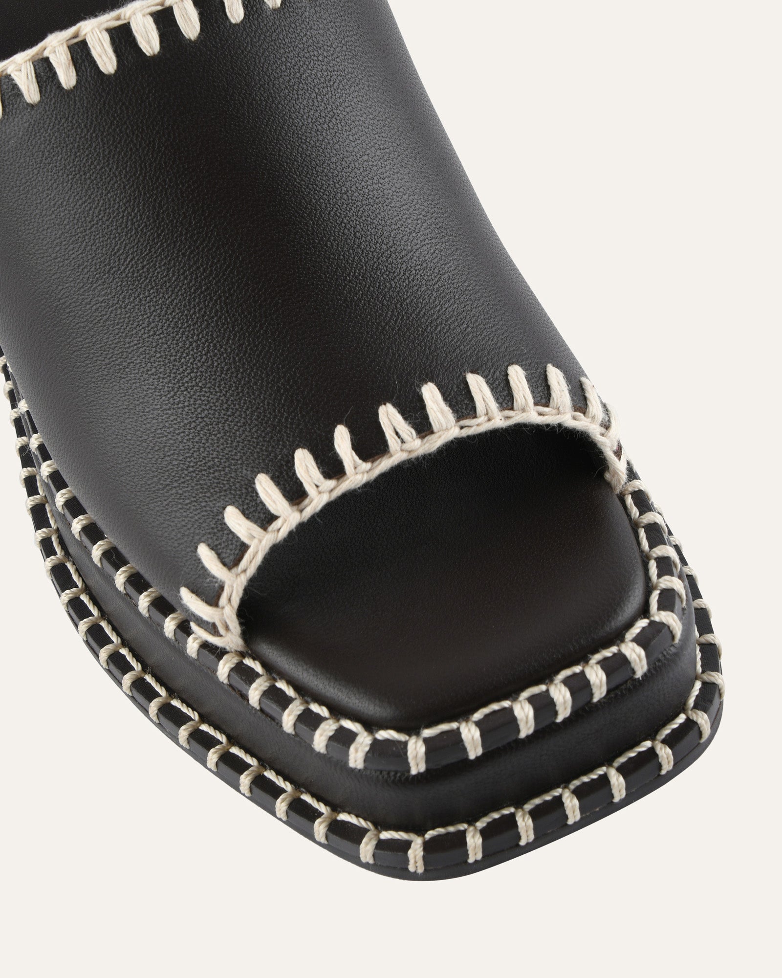 FRANKIE HIGH WEDGE SANDALS BITTER CHOC LEATHER image