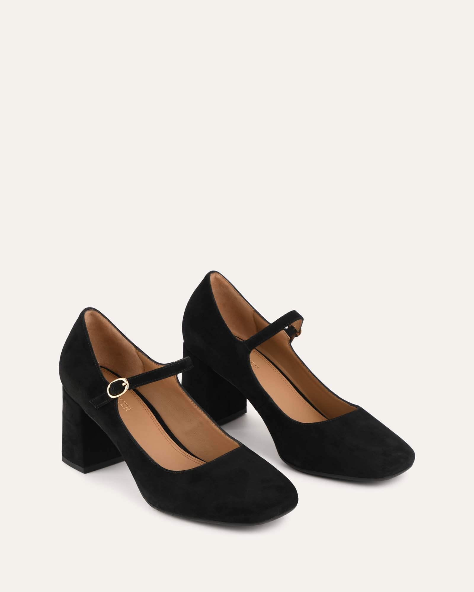 Black medium heel shoes Clearance
