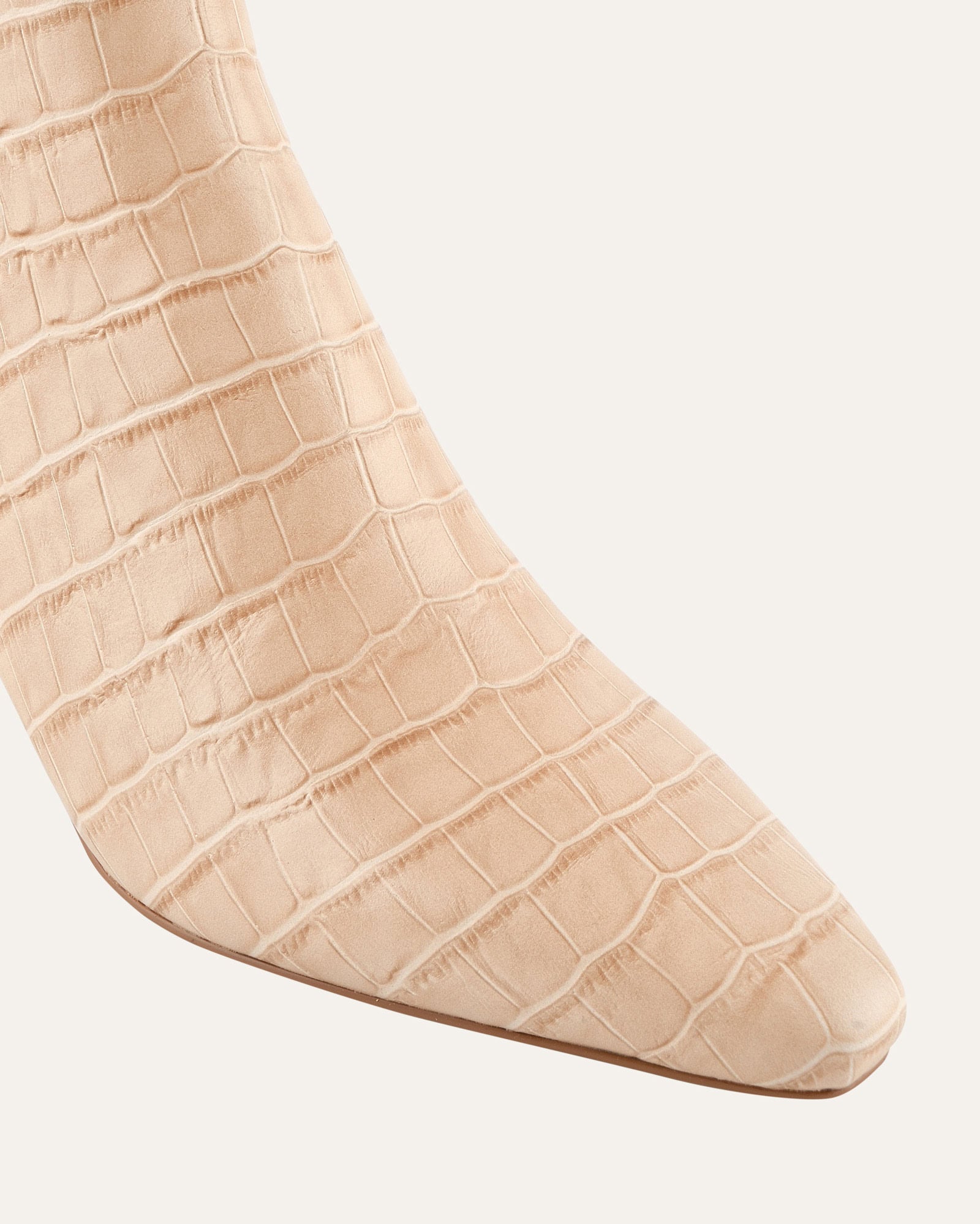 GABBY MID ANKLE BOOTS BEIGE CROC image