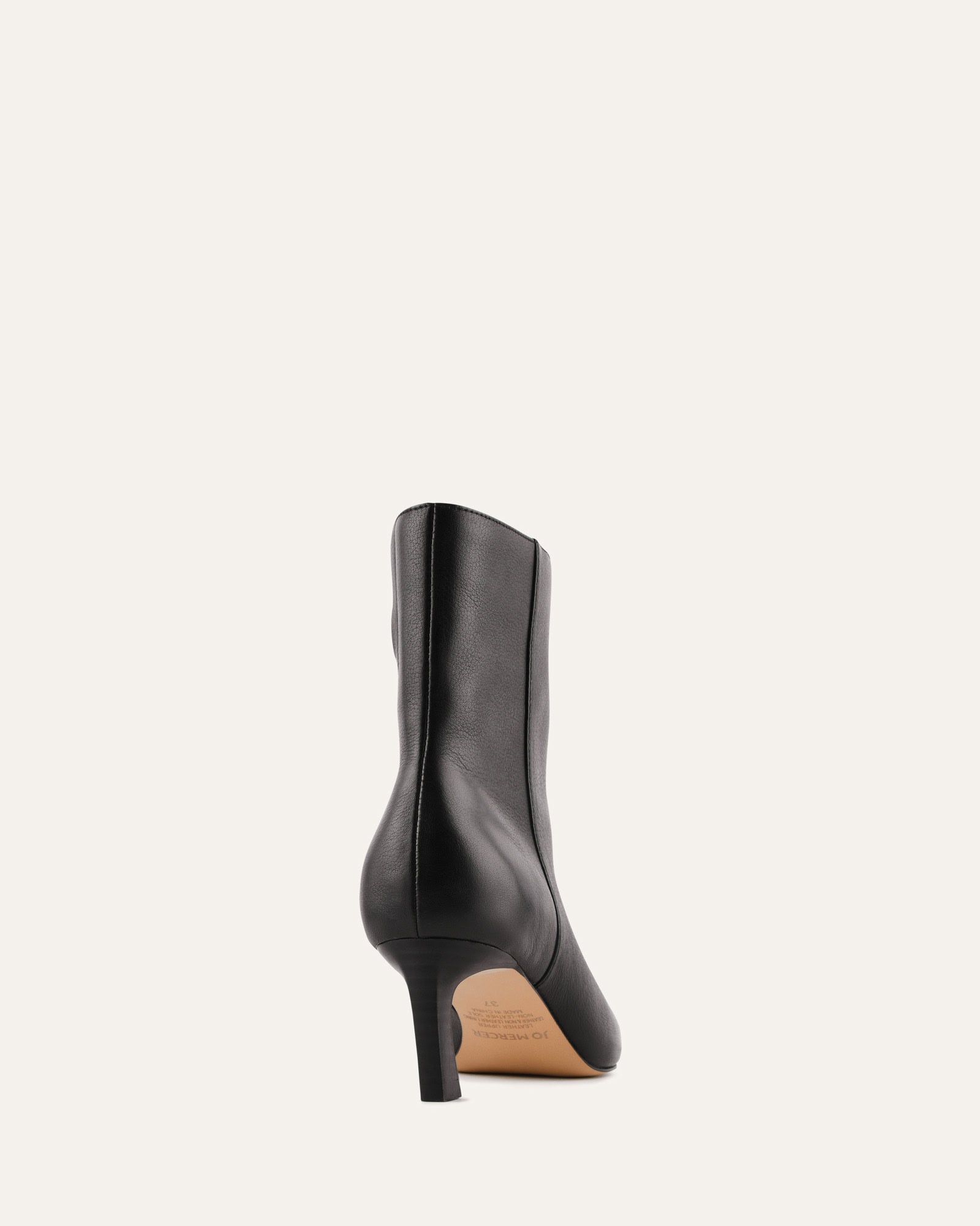 GABBY MID ANKLE BOOTS BLACK LEATHER image