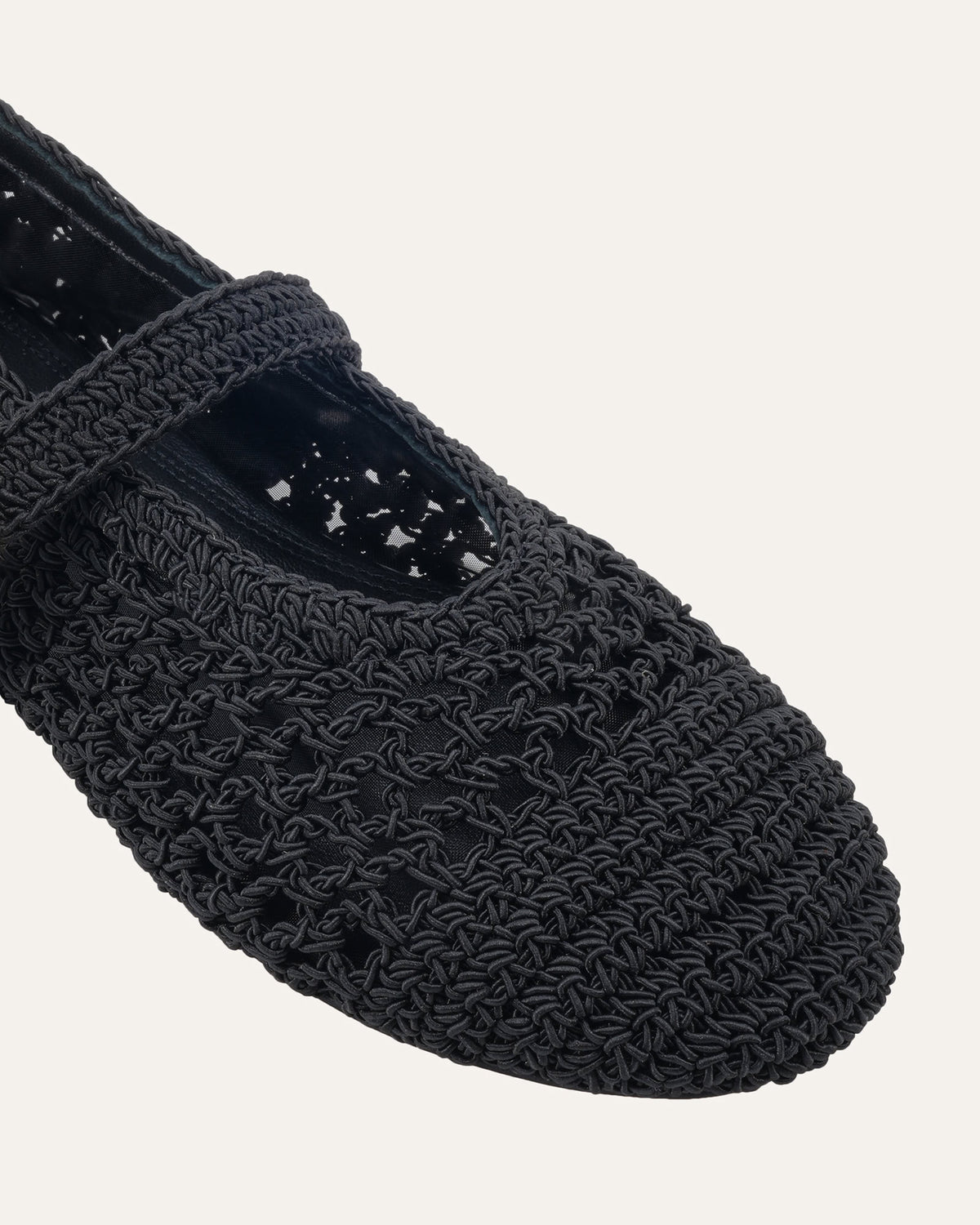 GENE DRESS FLATS BLACK CROCHET