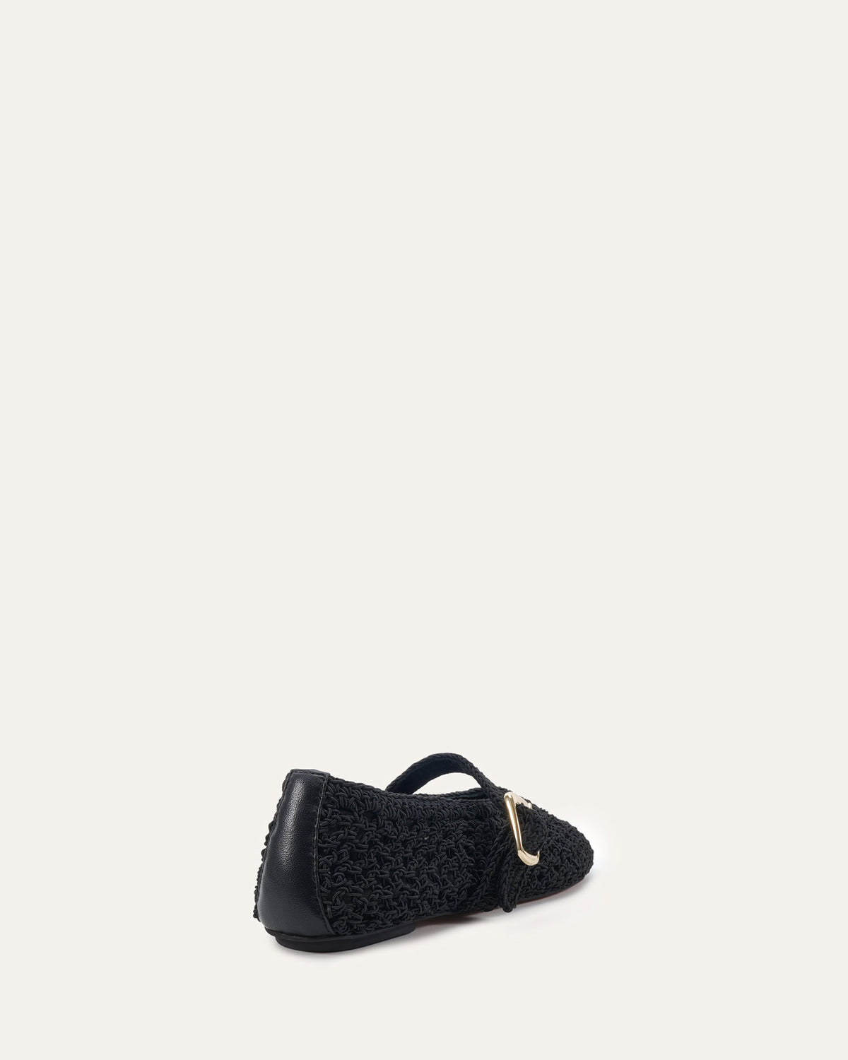 GENE DRESS FLATS BLACK CROCHET