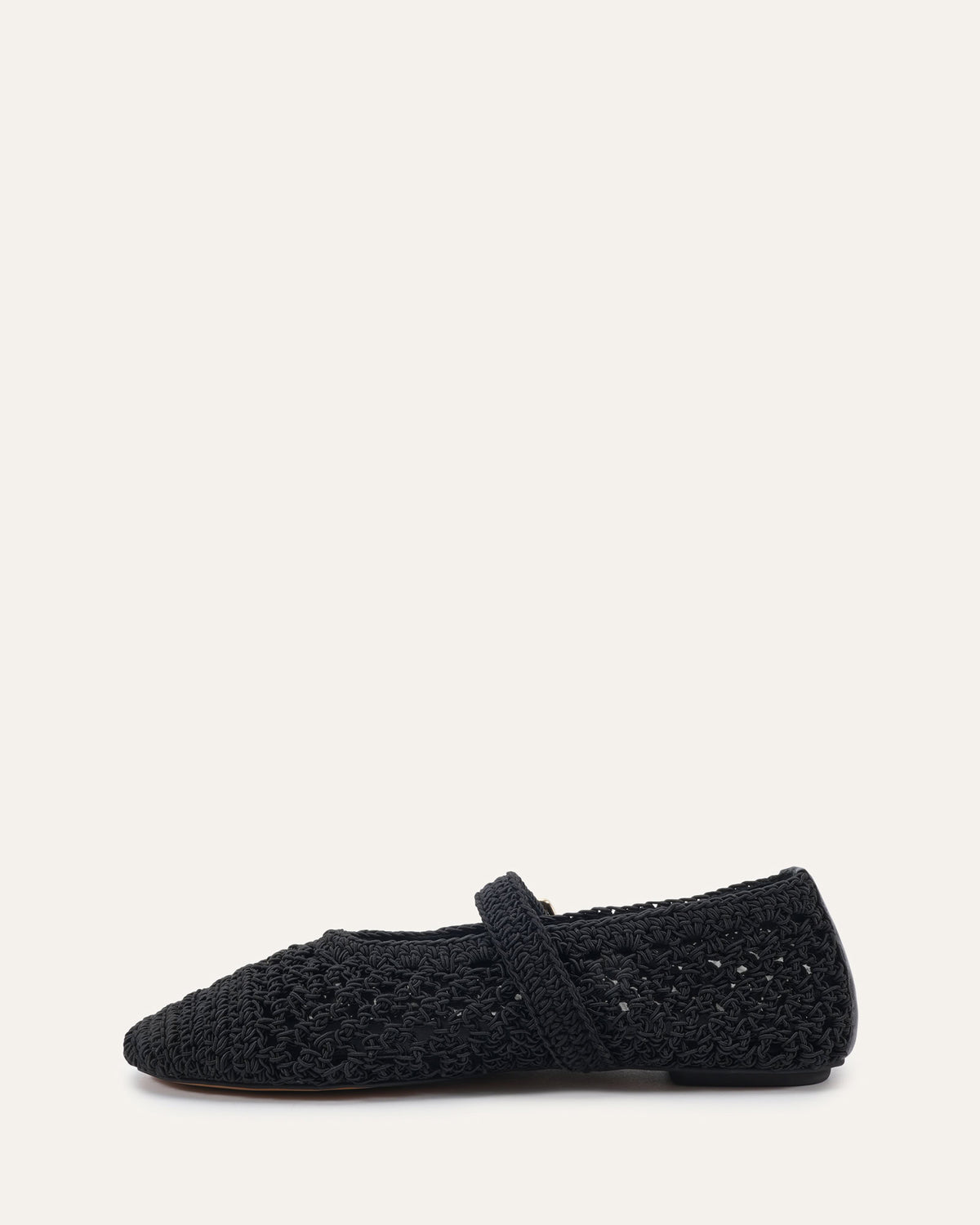GENE DRESS FLATS BLACK CROCHET