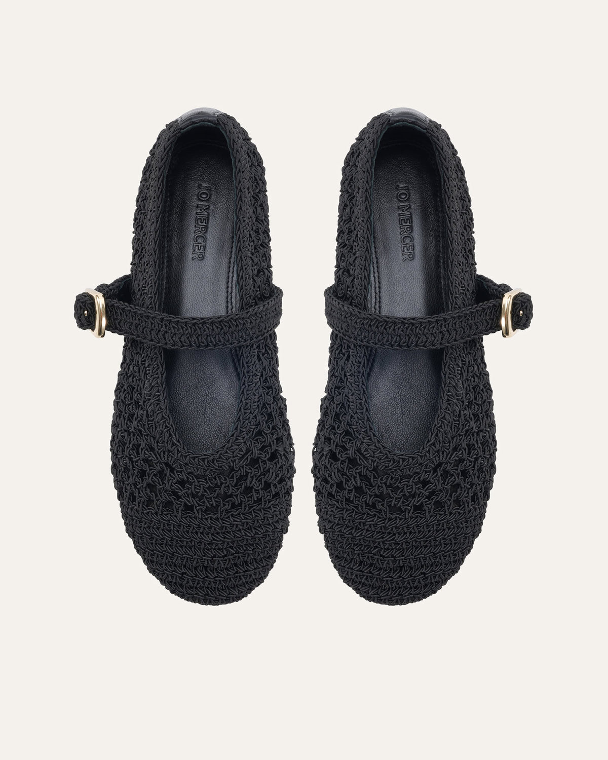 GENE DRESS FLATS BLACK CROCHET