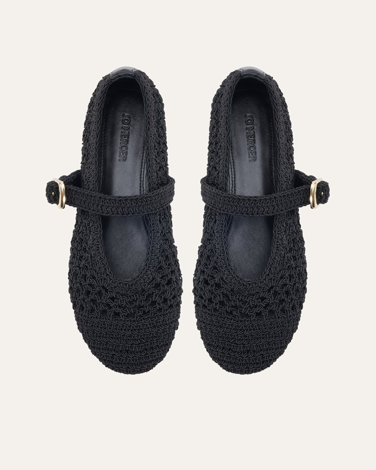 GENE DRESS FLATS BLACK CROCHET image