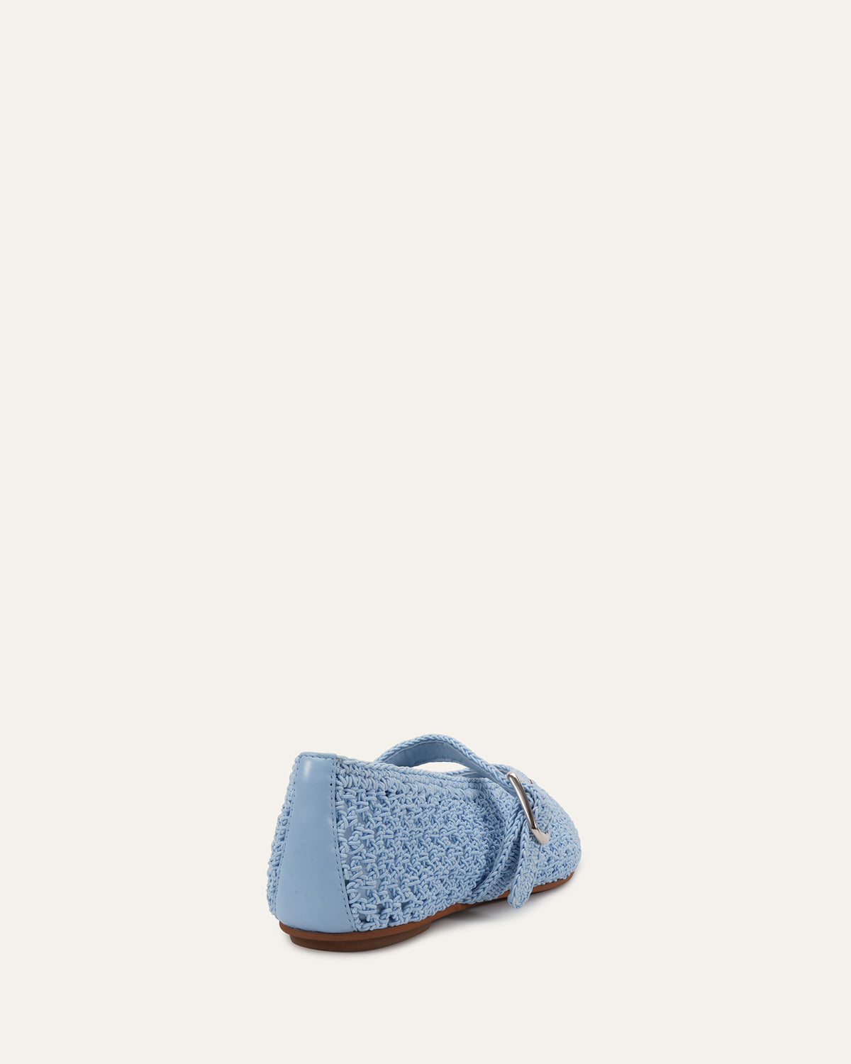 GENE DRESS FLATS ICE BLUE CROCHET