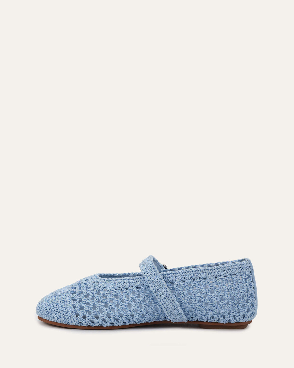 GENE DRESS FLATS ICE BLUE CROCHET