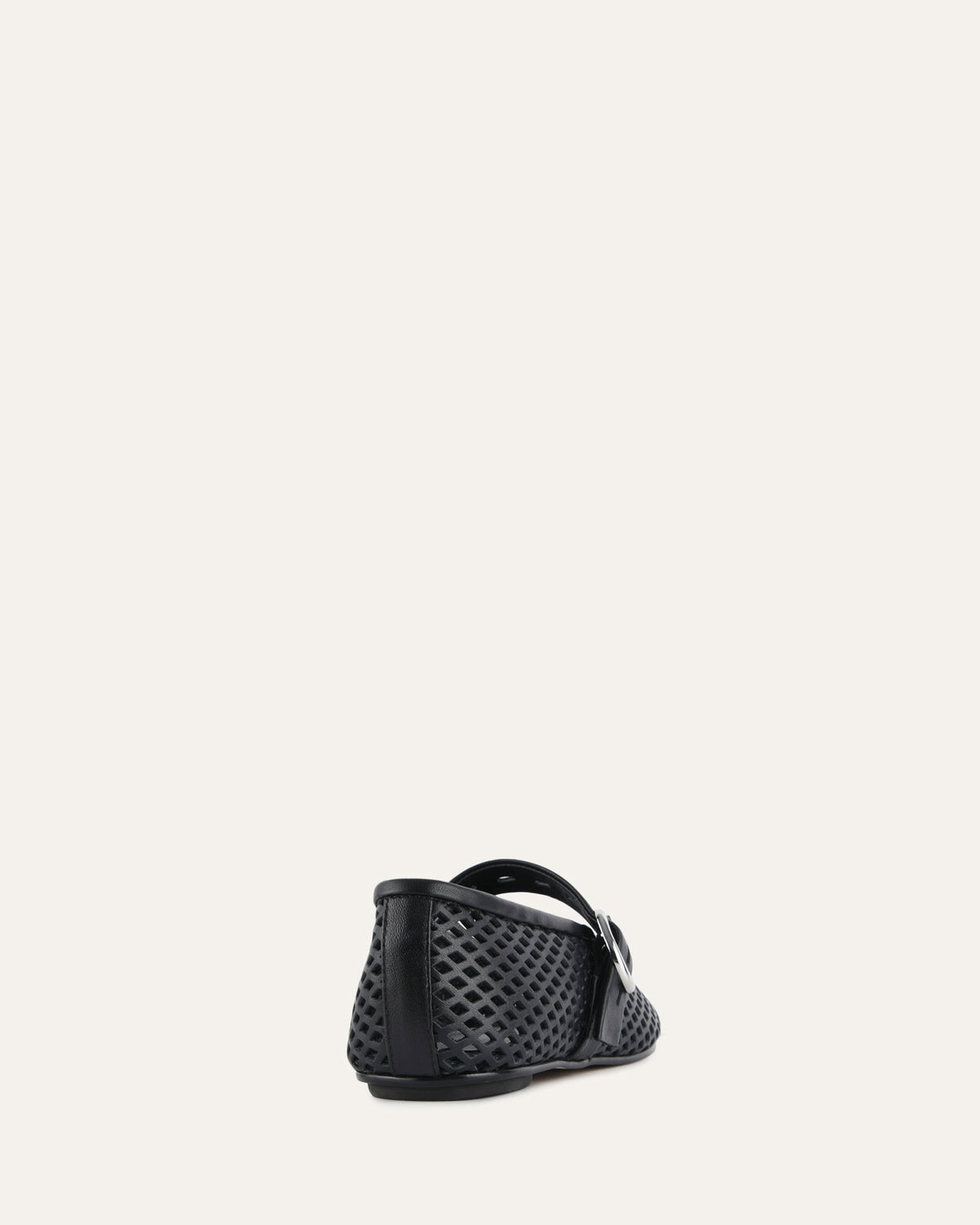 GINGER BALLET FLATS BLACK LEATHER