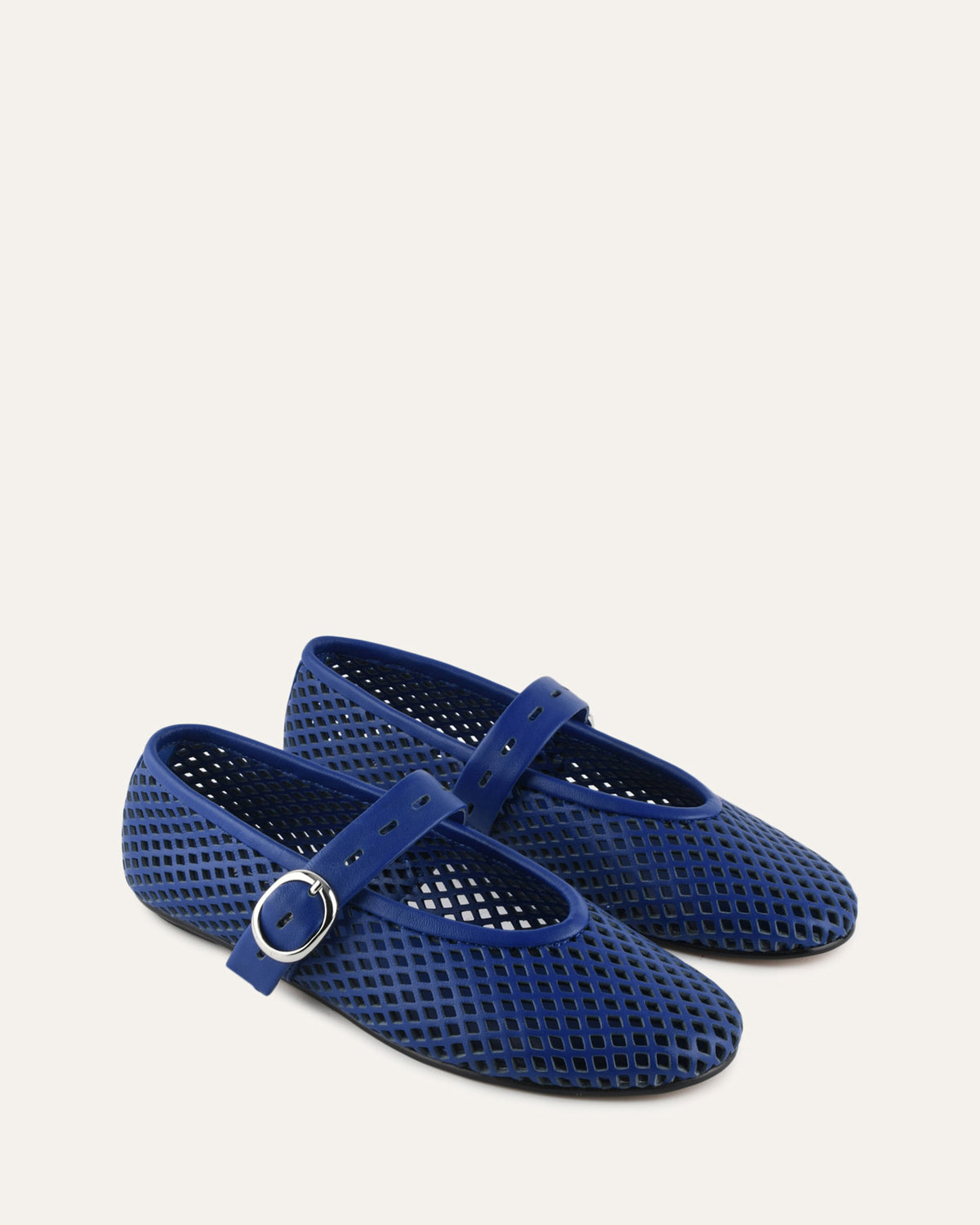 GINGER BALLET FLATS COBALT LEATHER