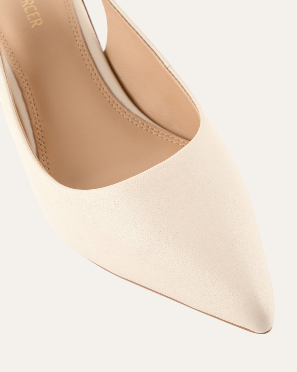 GLIDE MID HEELS OFF WHITE LEATHER