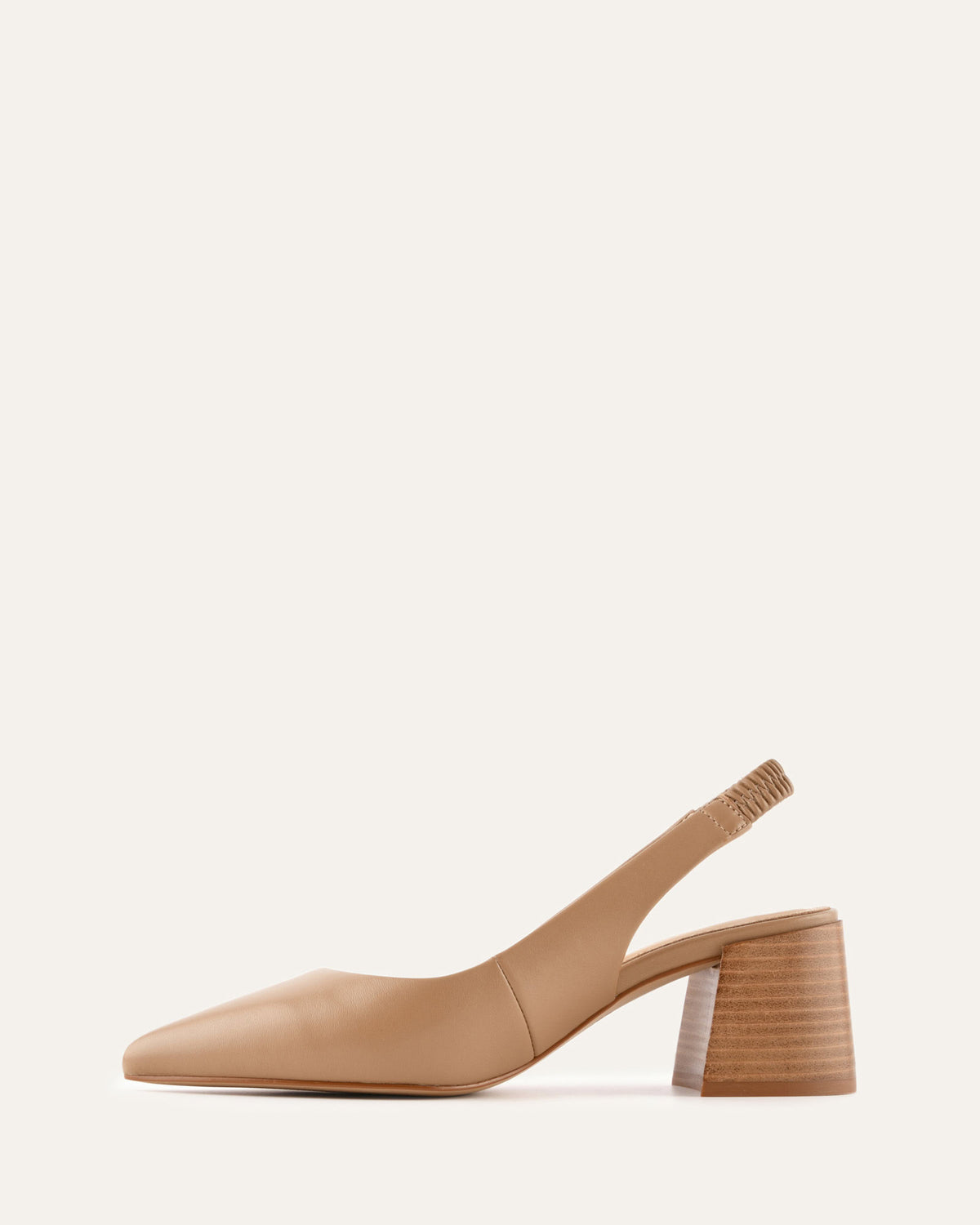 GLIDE MID HEELS TAN LEATHER