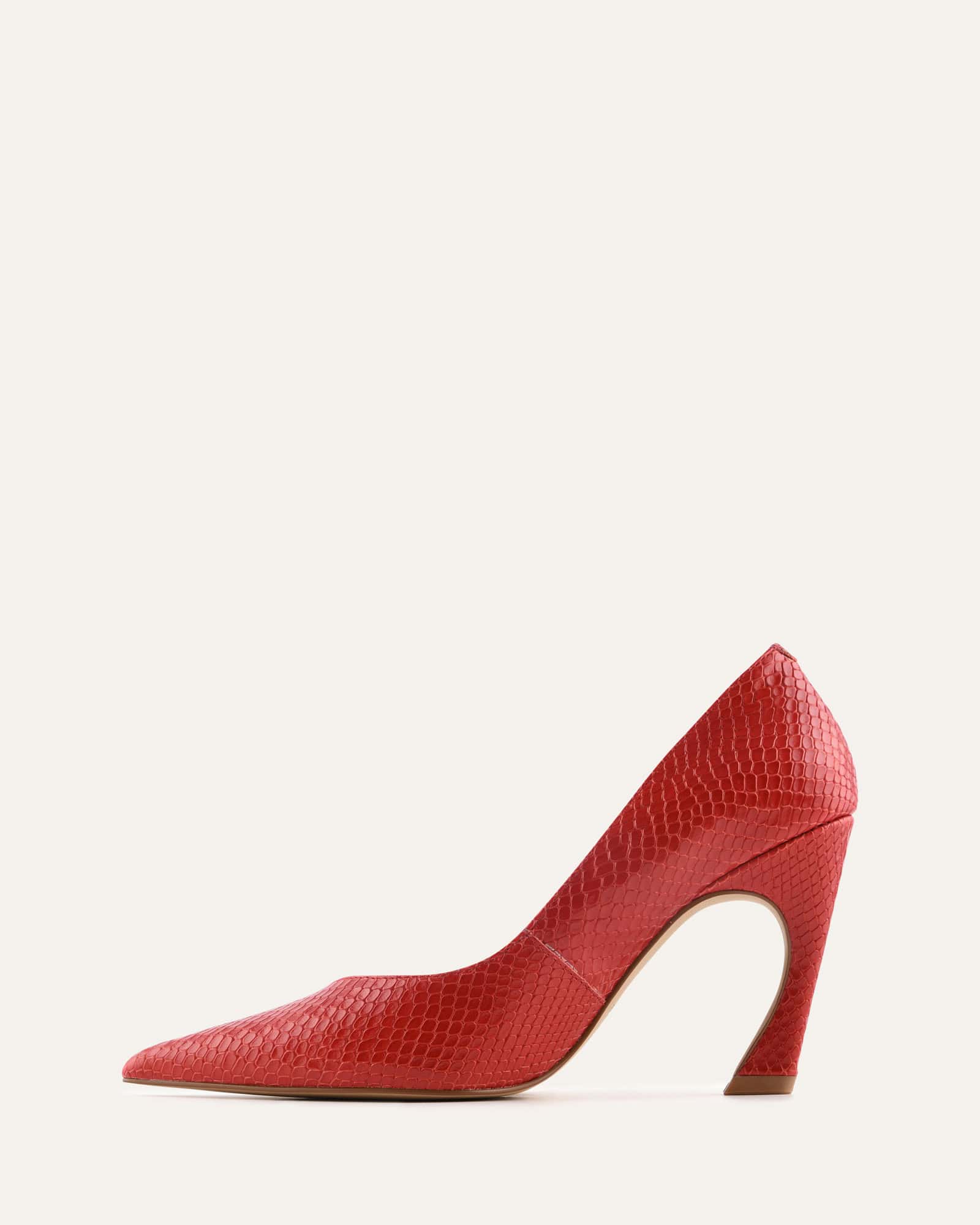 GRANGER HIGH HEELS CHILLI SNAKE PRINT LEATHER image