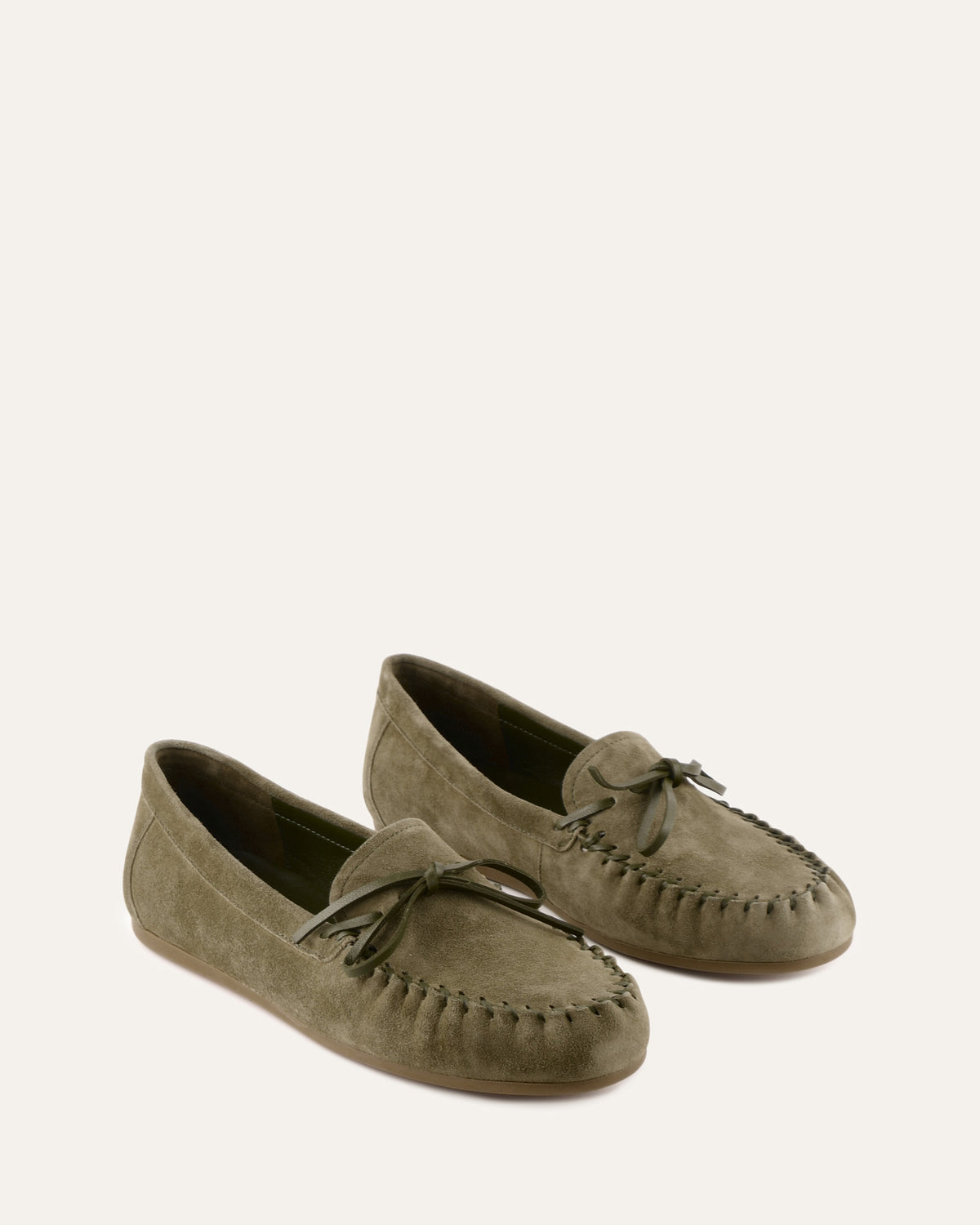 GRIFFIN LOAFERS OLIVE SUEDE