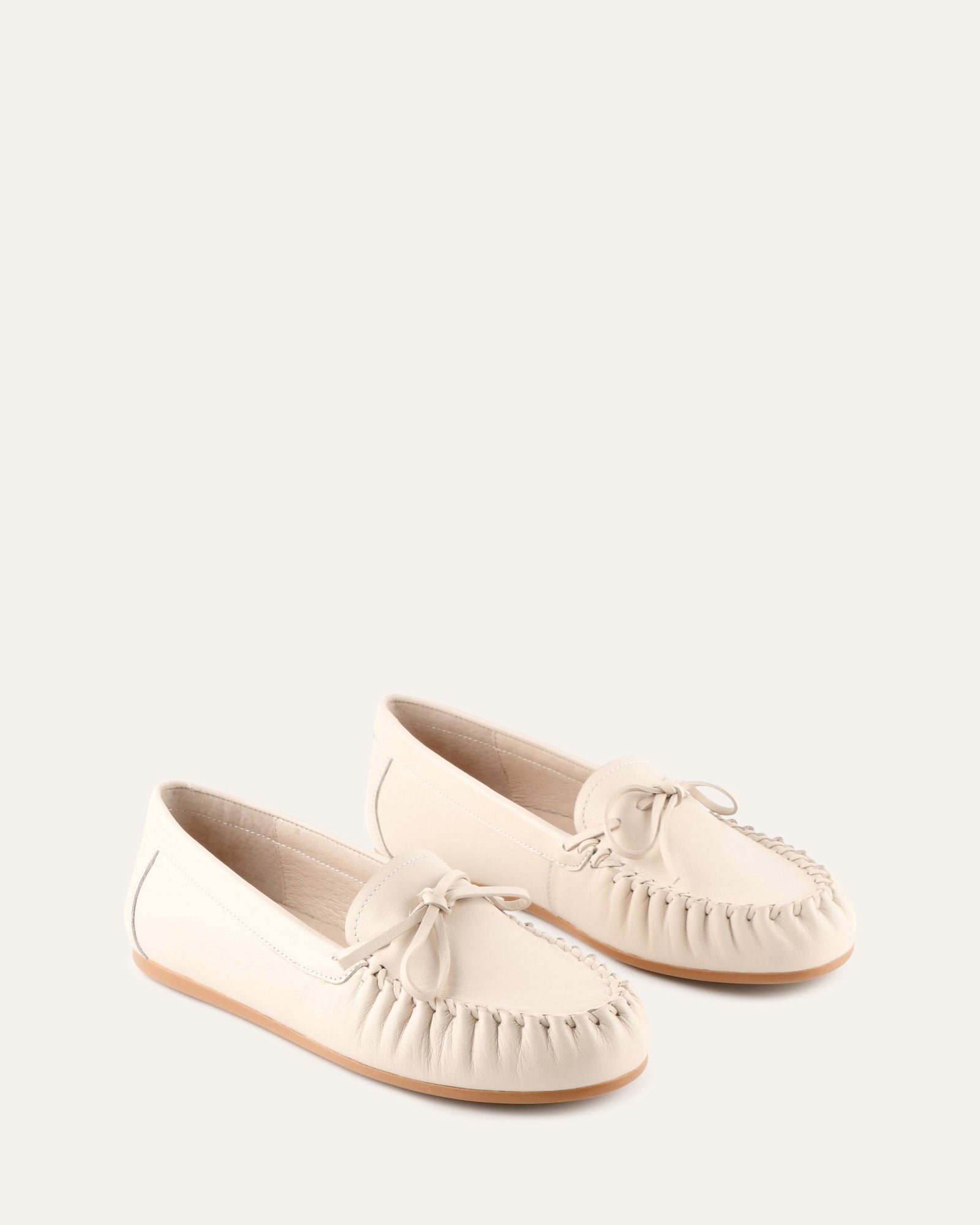 GRIFFIN LOAFERS OFF WHITE LEATHER image